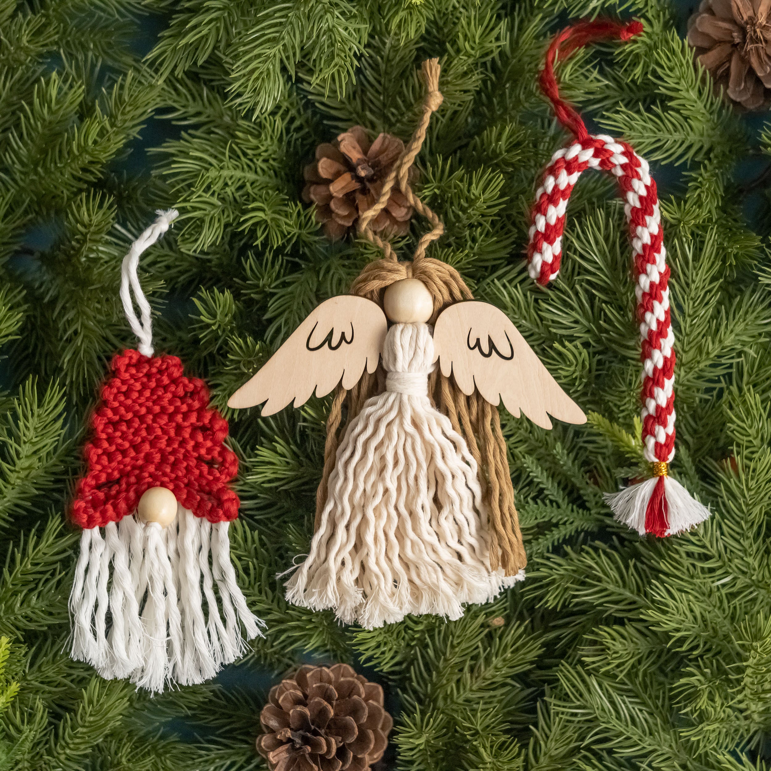 Macrame Christmas Ornaments macrame cord for boho christmas decor X40