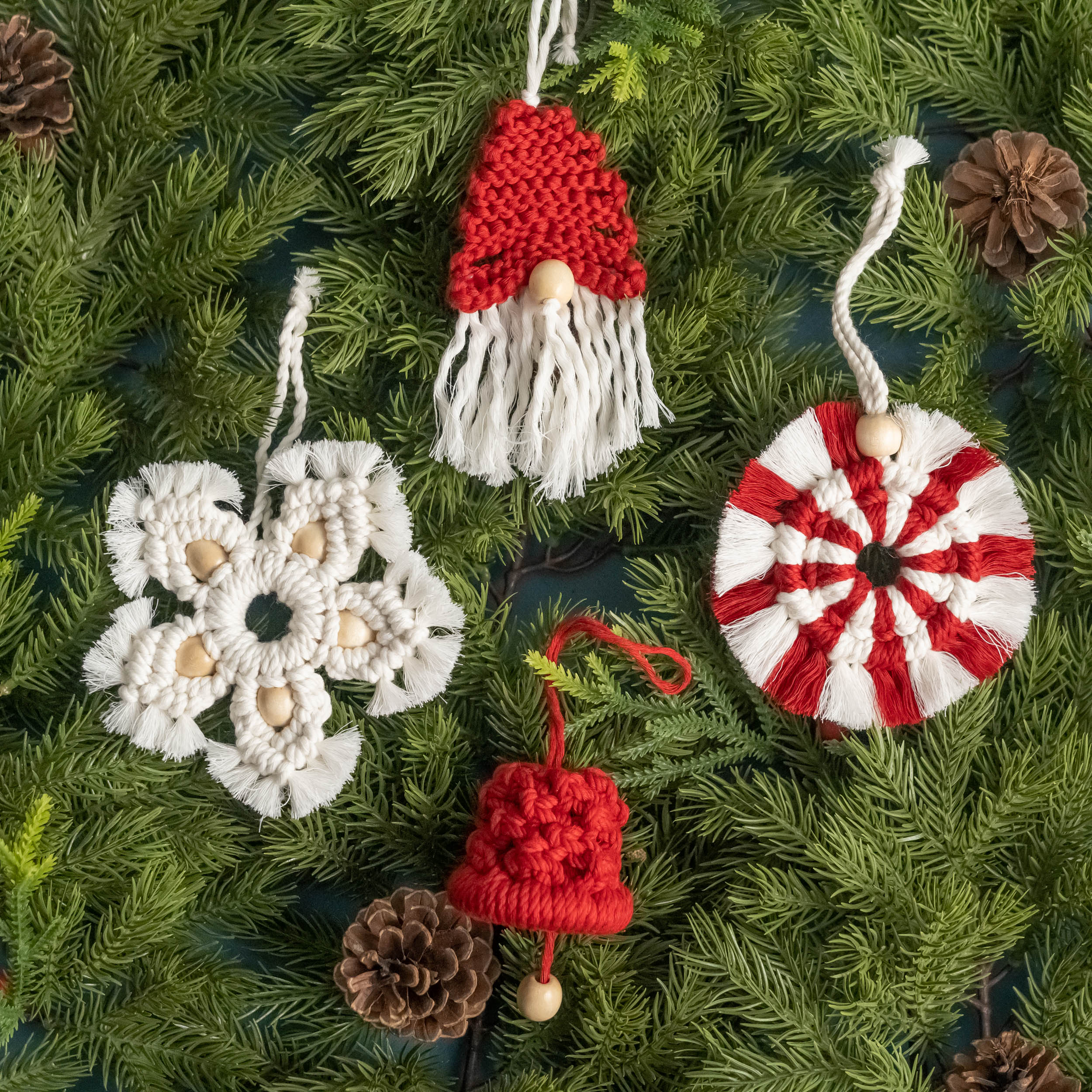 Macrame Christmas Ornaments macrame cord for boho christmas decor X40
