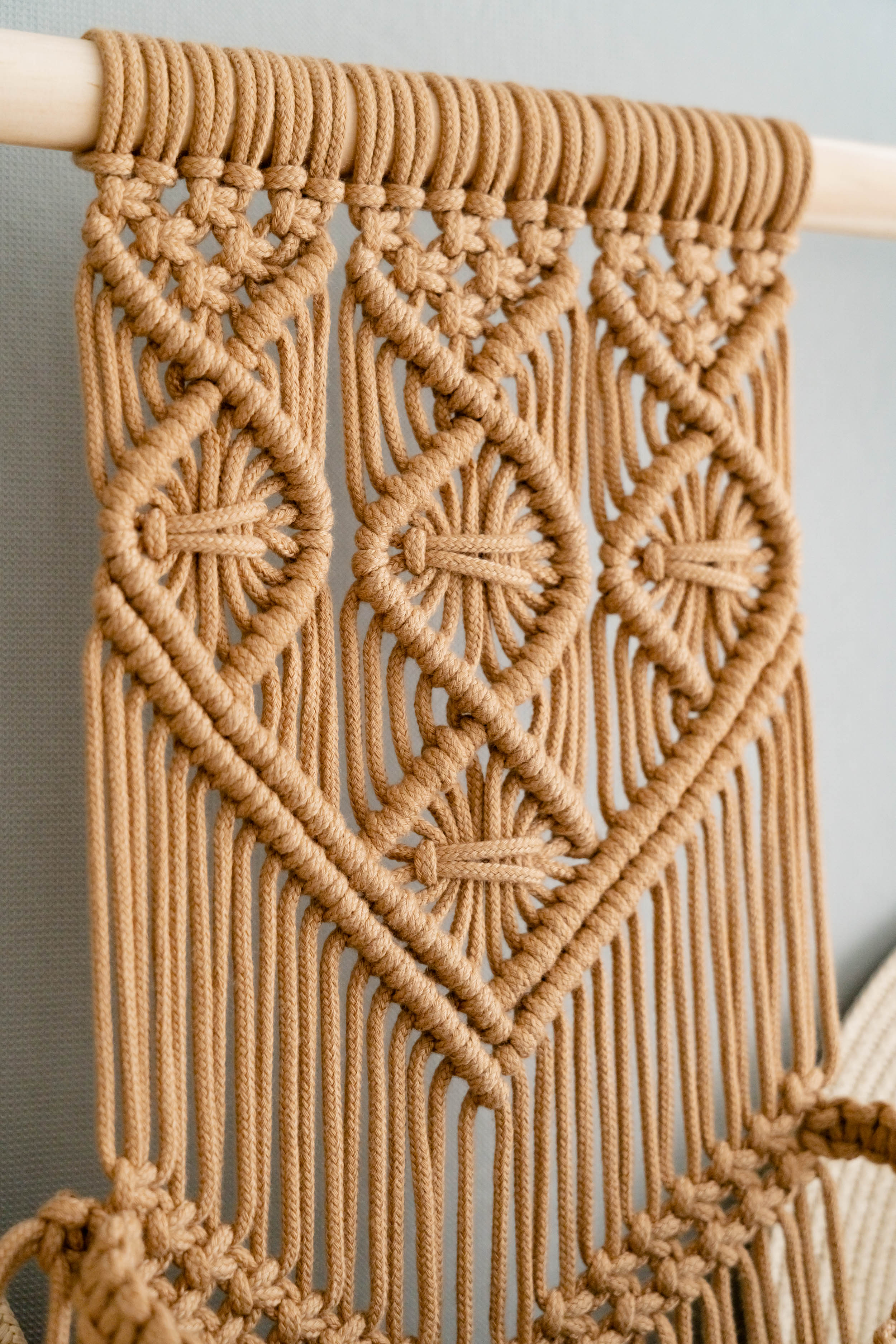 Macrame Hat Hanger macrame cord for Hat Wall Hanger and Boho Decor I53