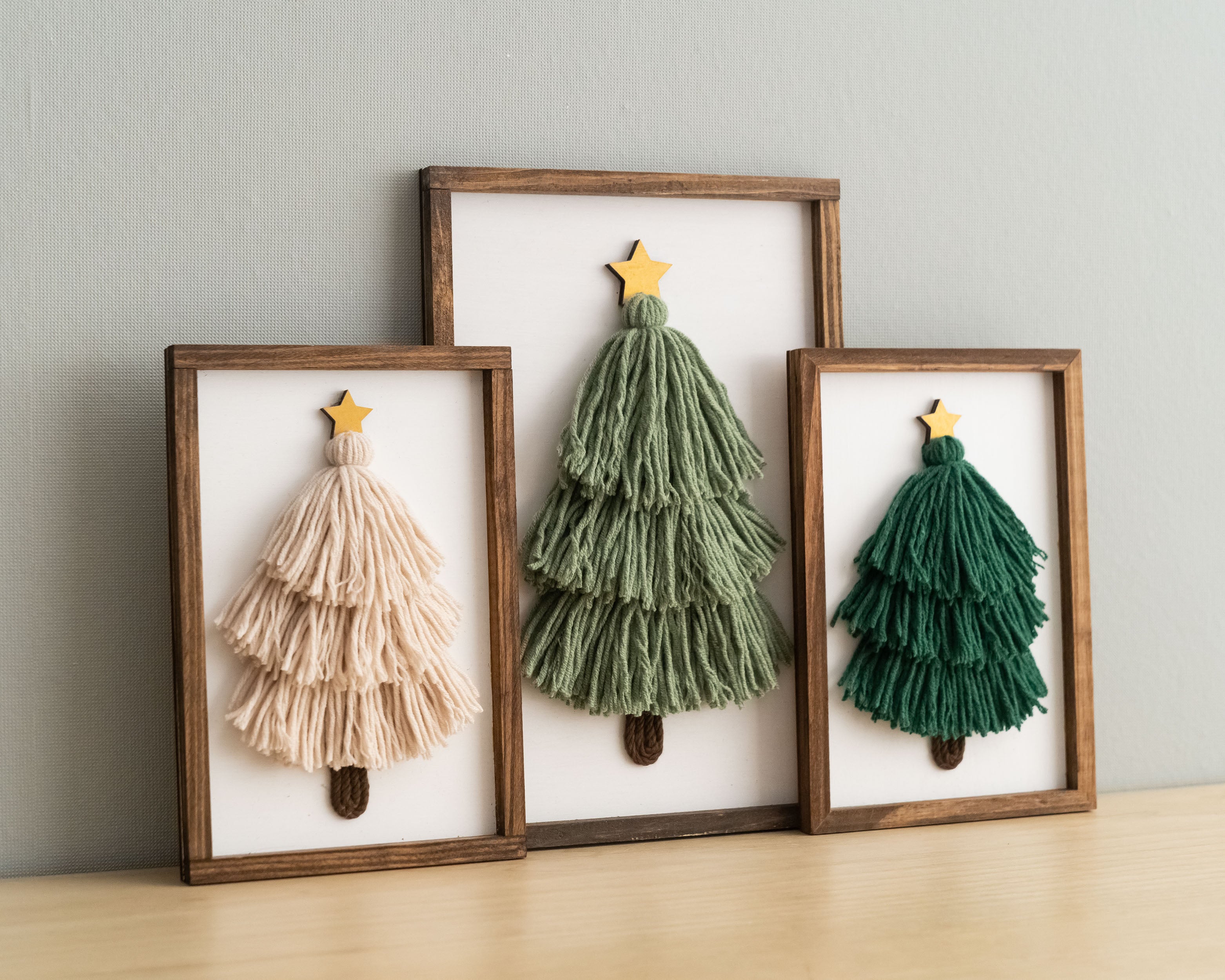 Macrame Snowflakes Ornament macrame cord for Christmas wall decor V23