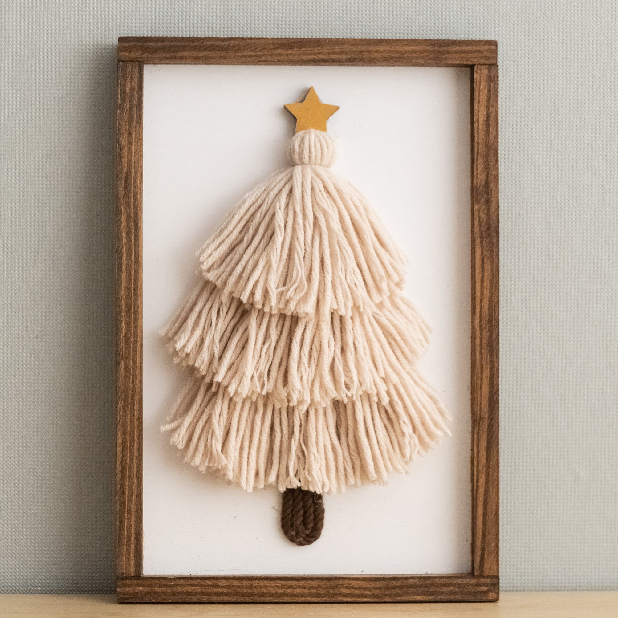 Macrame Snowflakes Ornament macrame cord for Christmas wall decor V23