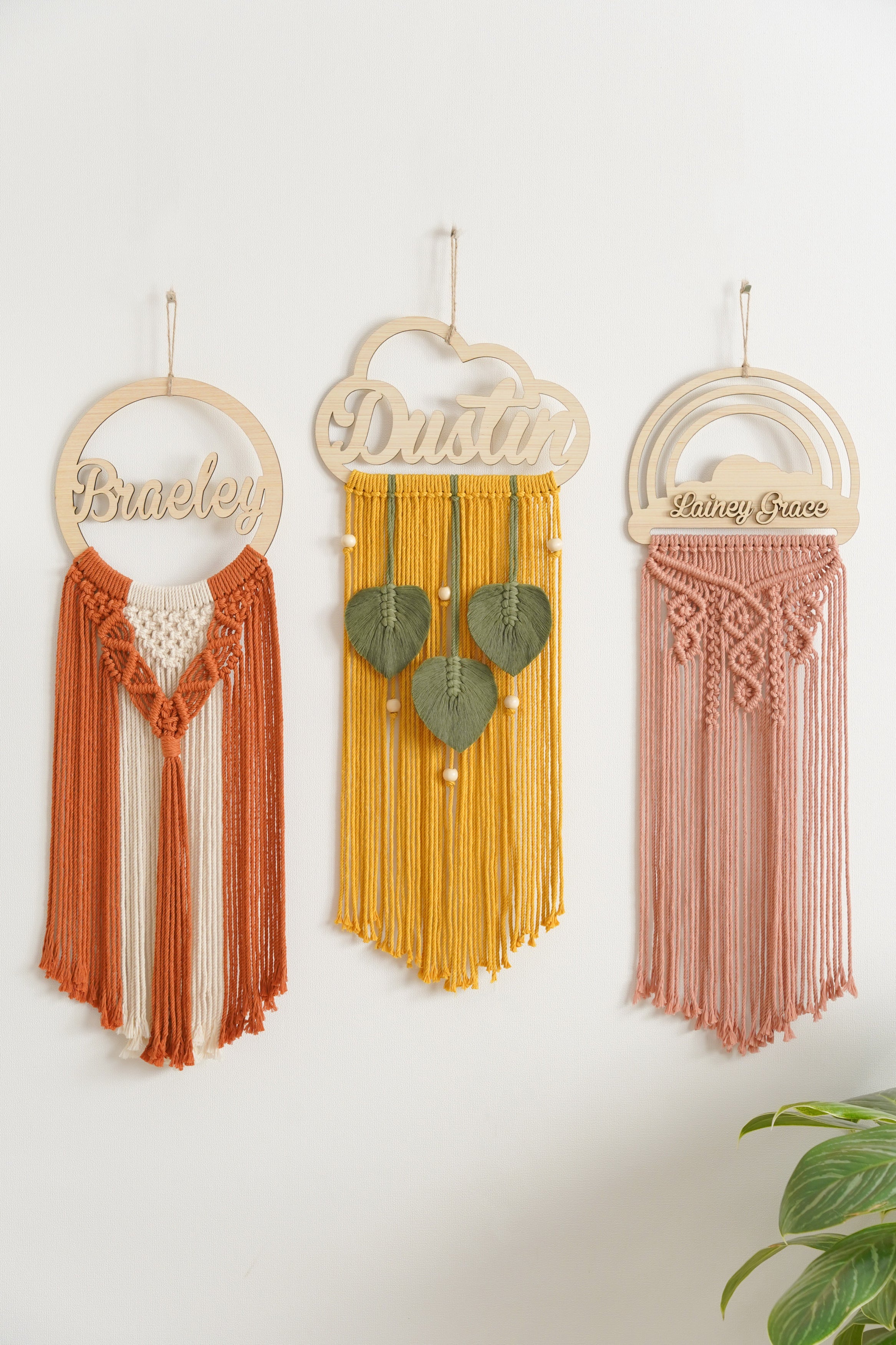 Personalized Name Sign Macrame Wall Hanging for Unique Wall Decor