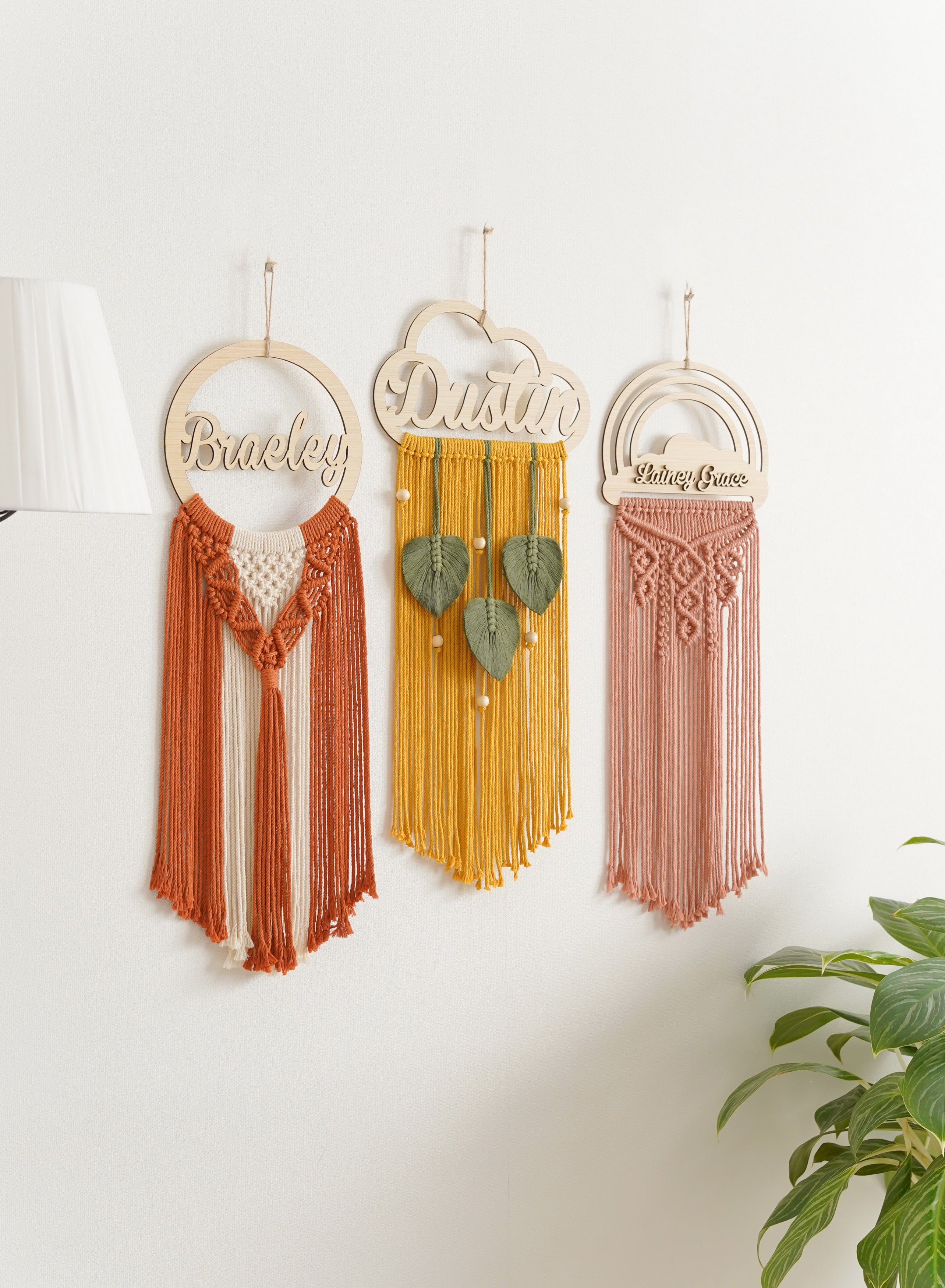 Personalized Name Sign Macrame Wall Hanging for Unique Wall Decor