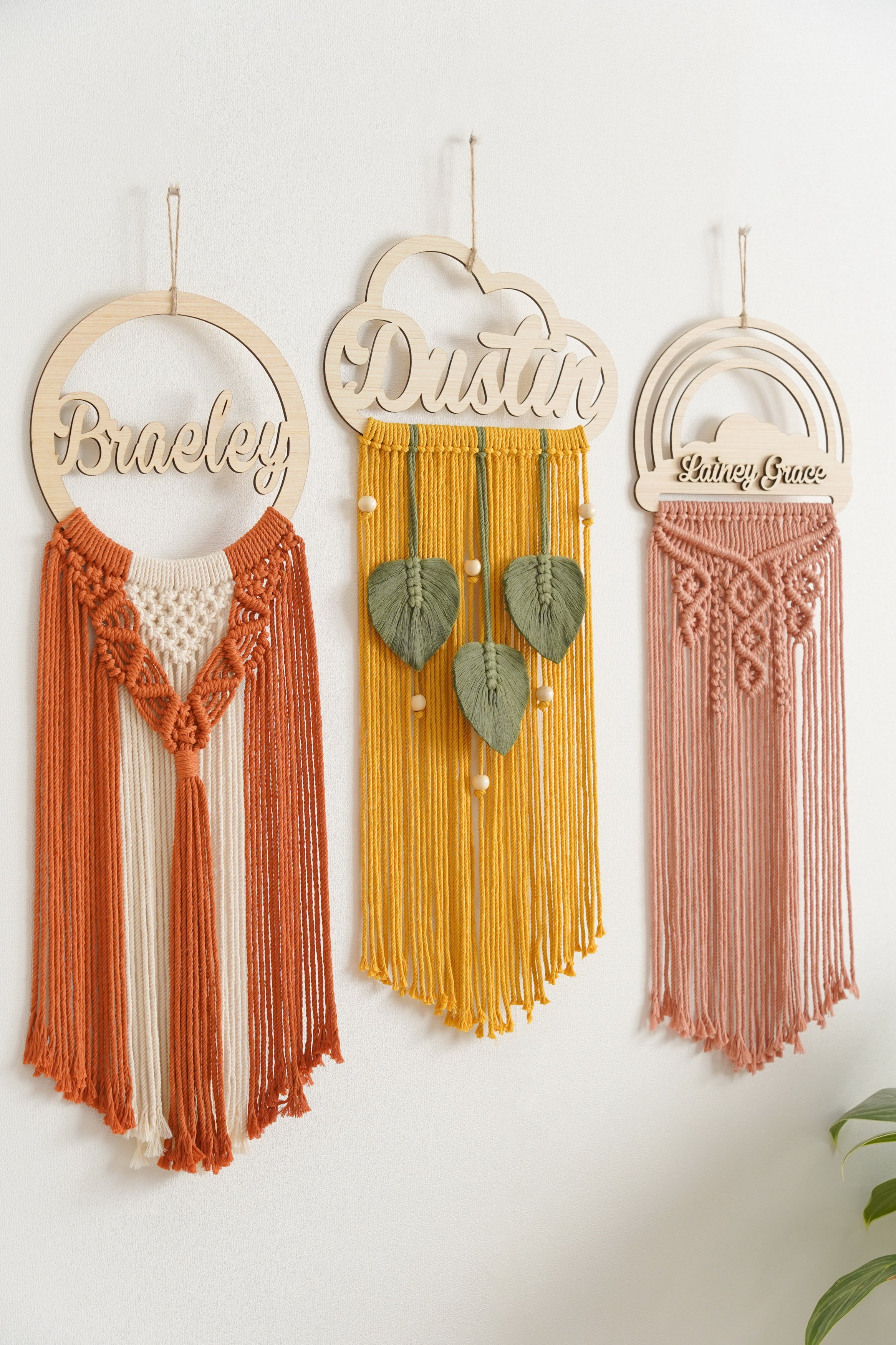 Personalized Name Sign Macrame Wall Hanging for Unique Wall Decor