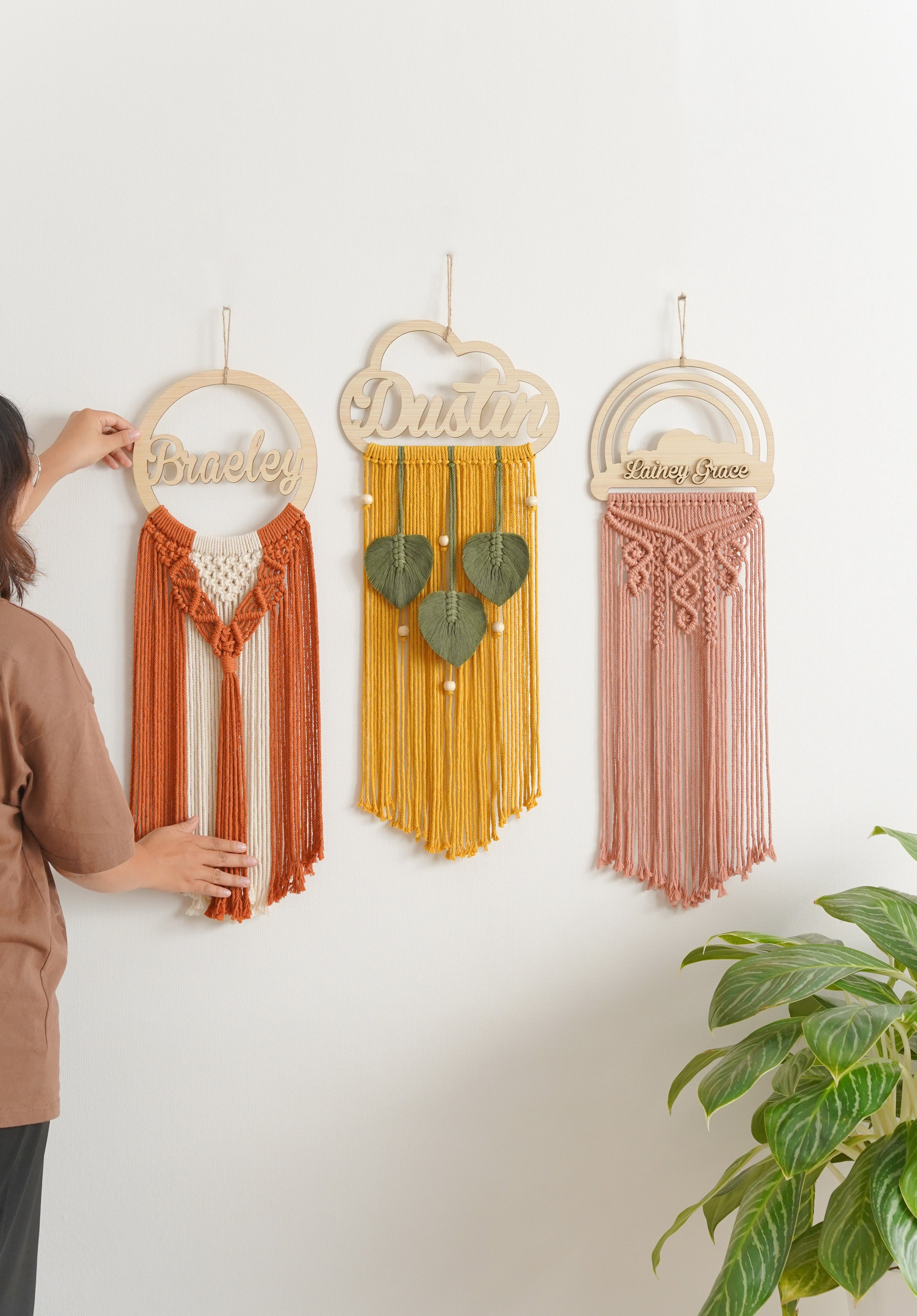 Personalized Name Sign Macrame Wall Hanging for Unique Wall Decor