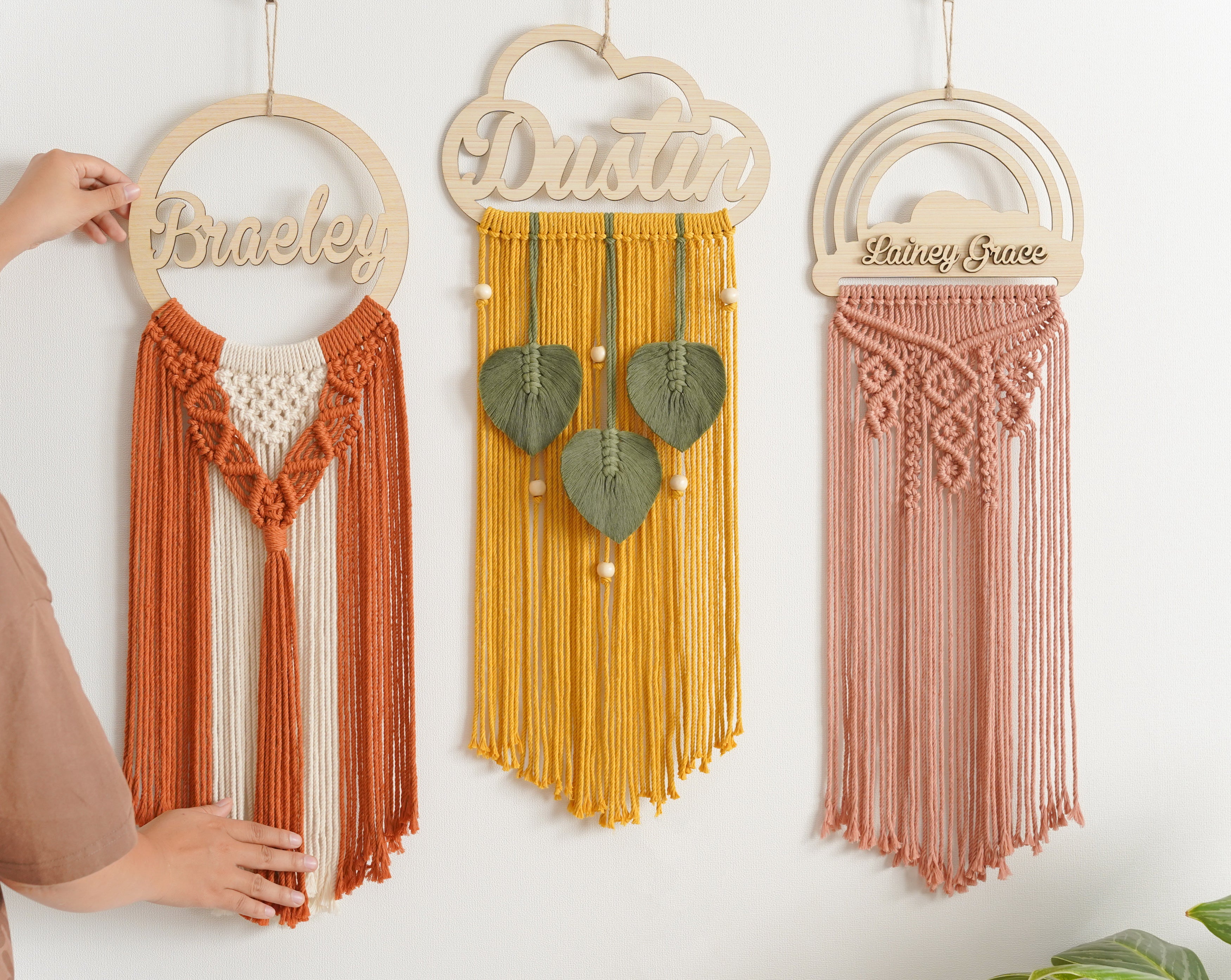 Personalized Name Sign Macrame Wall Hanging for Unique Wall Decor