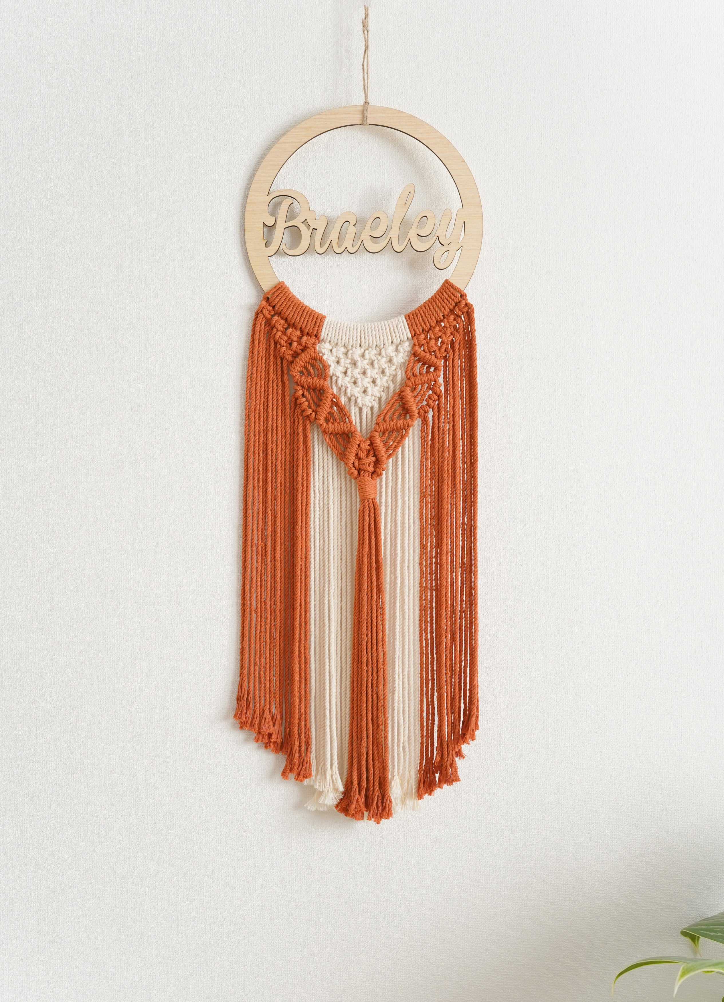 Personalized Name Sign Macrame Wall Hanging for Unique Wall Decor