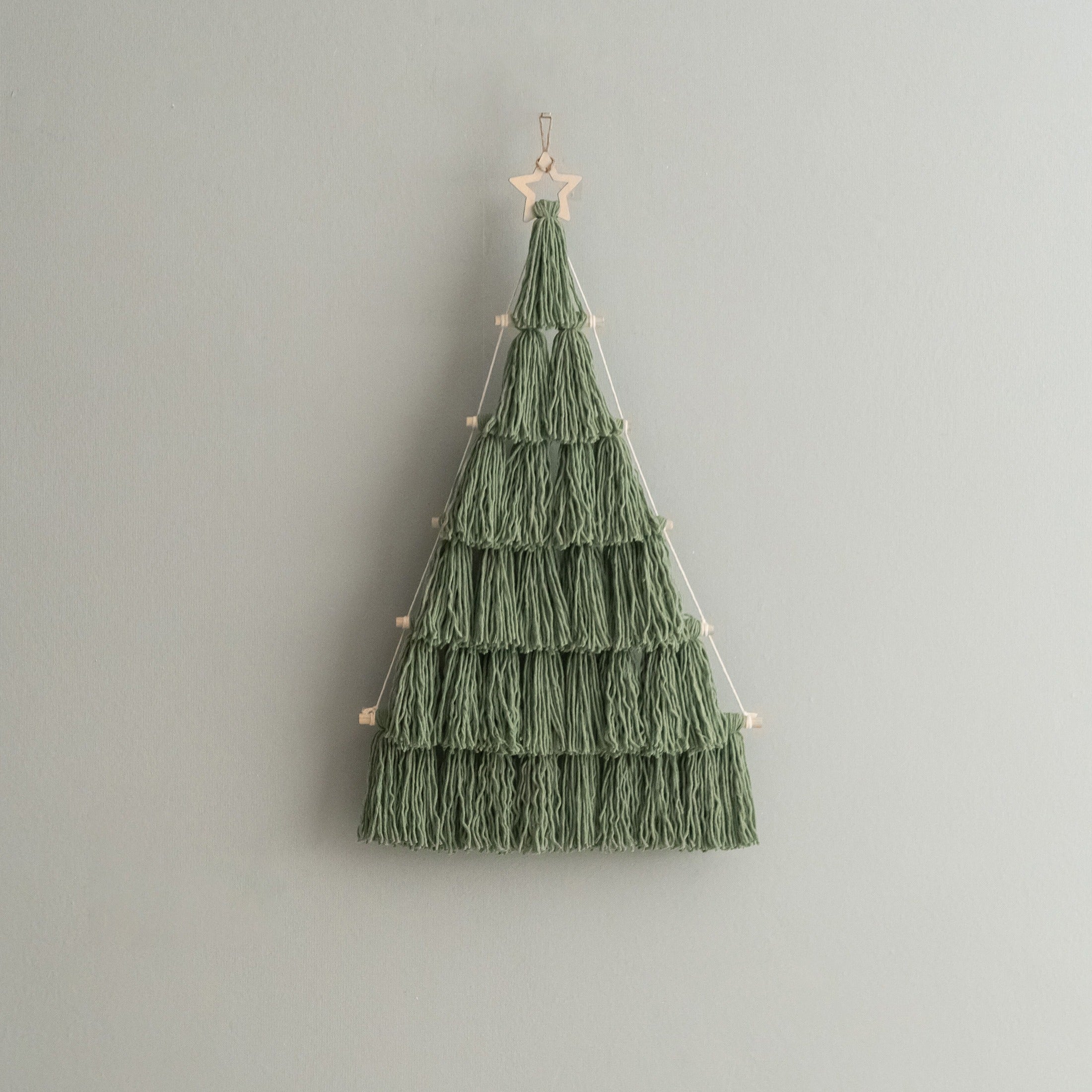 Macrame Yarn Christmas Tree – Boho Wall Hanging Holiday Decor X67