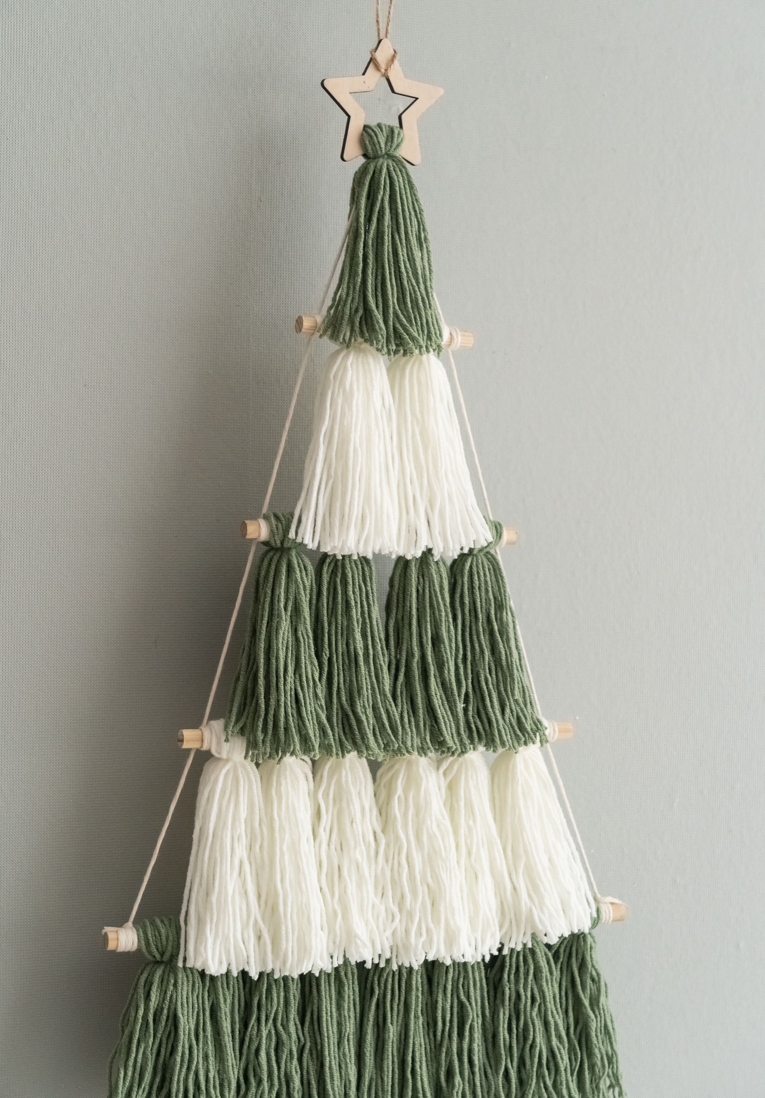 Macrame Yarn Christmas Tree – Boho Wall Hanging Holiday Decor X67