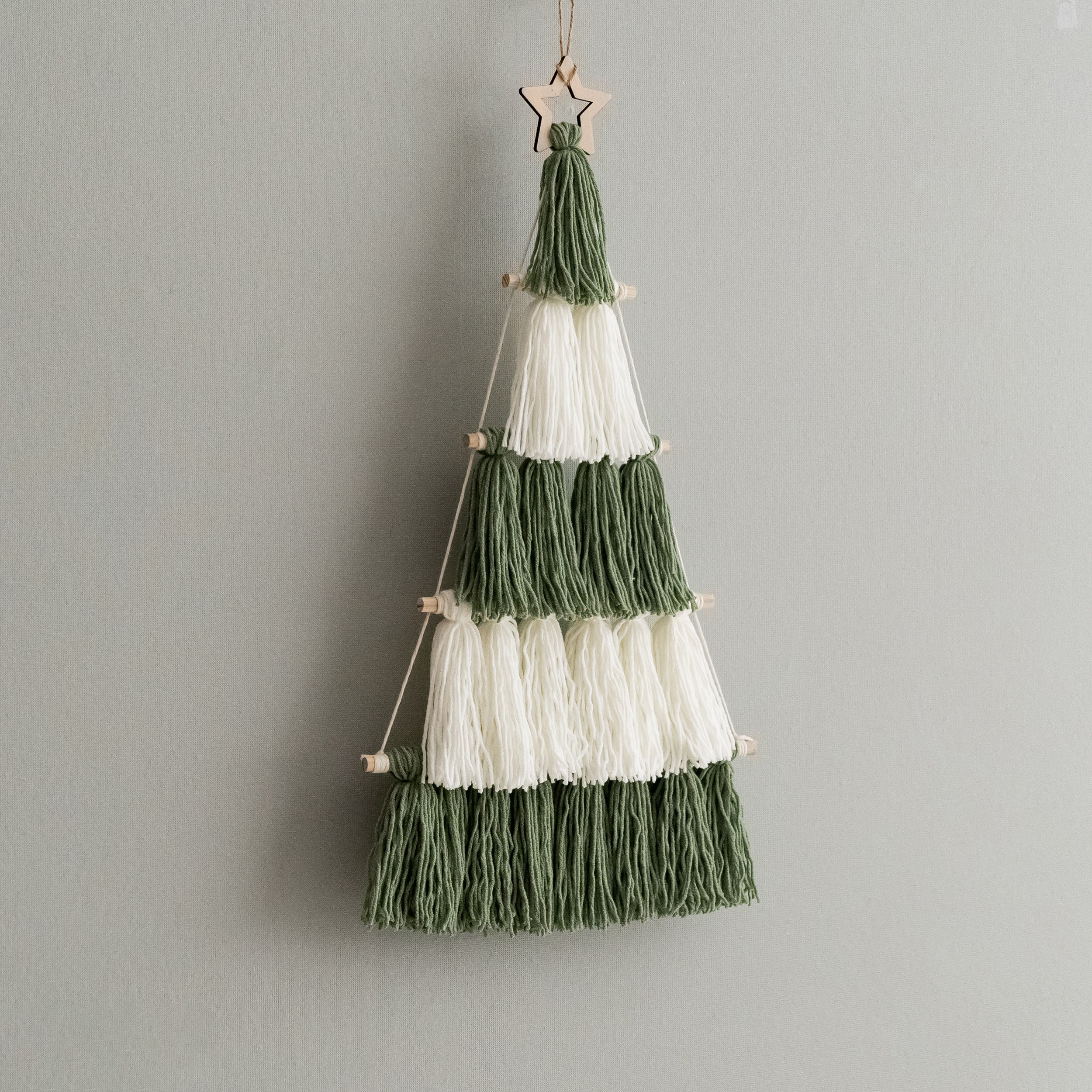 Macrame Christmas Tree Wall Hanging For Boho Holiday Decor