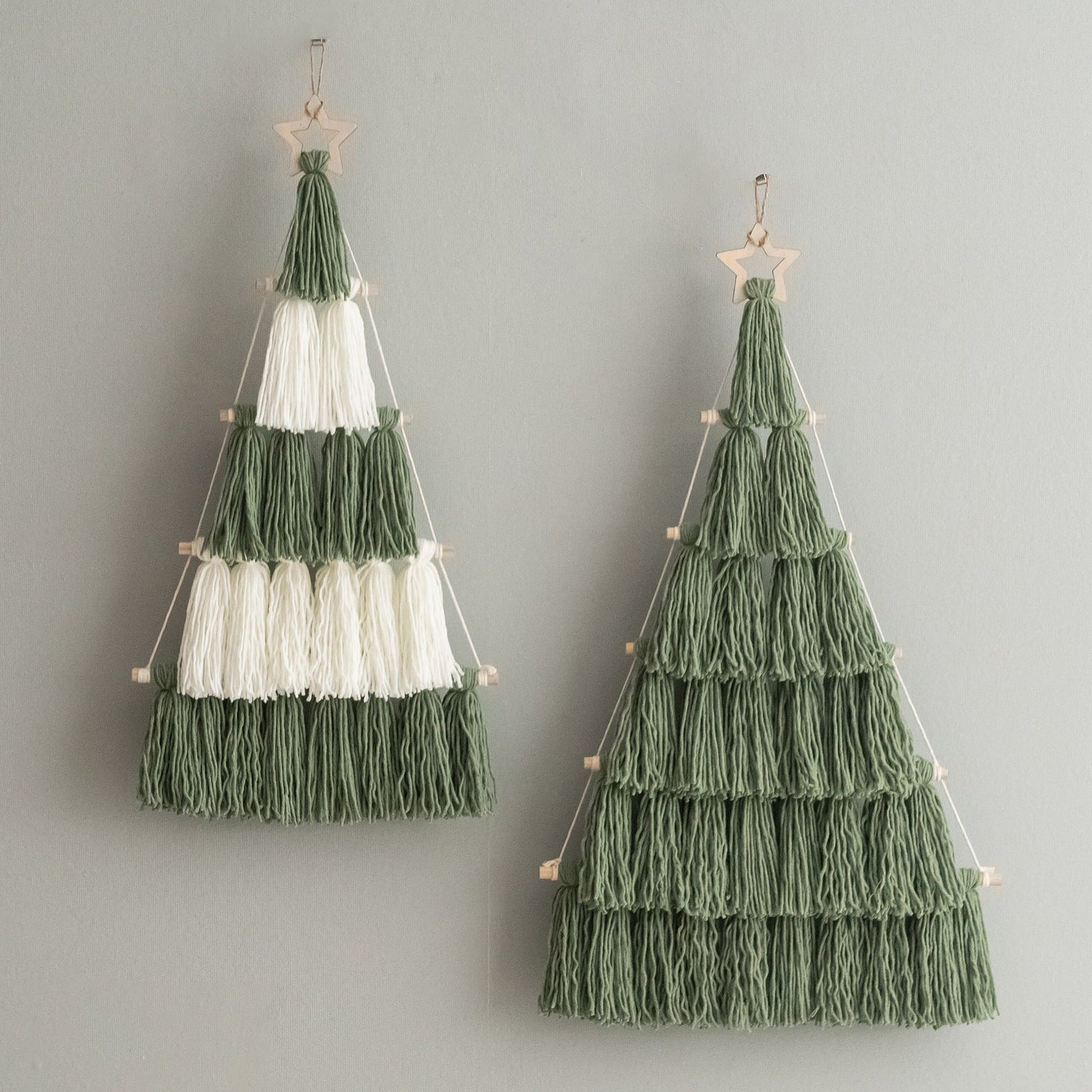 Macrame Yarn Christmas Tree – Boho Wall Hanging Holiday Decor X67