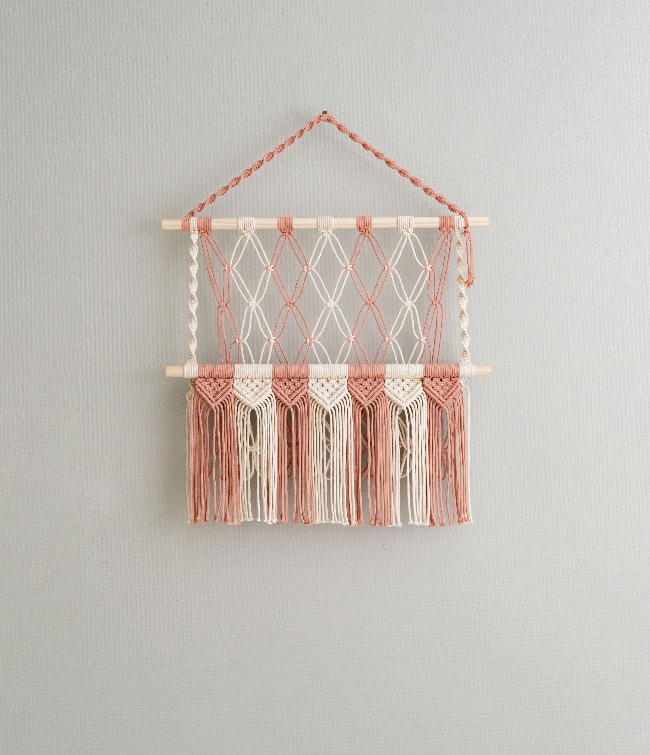 Macrame Toy Hammock For Boho Nursery Toy Storage And Wall Decor