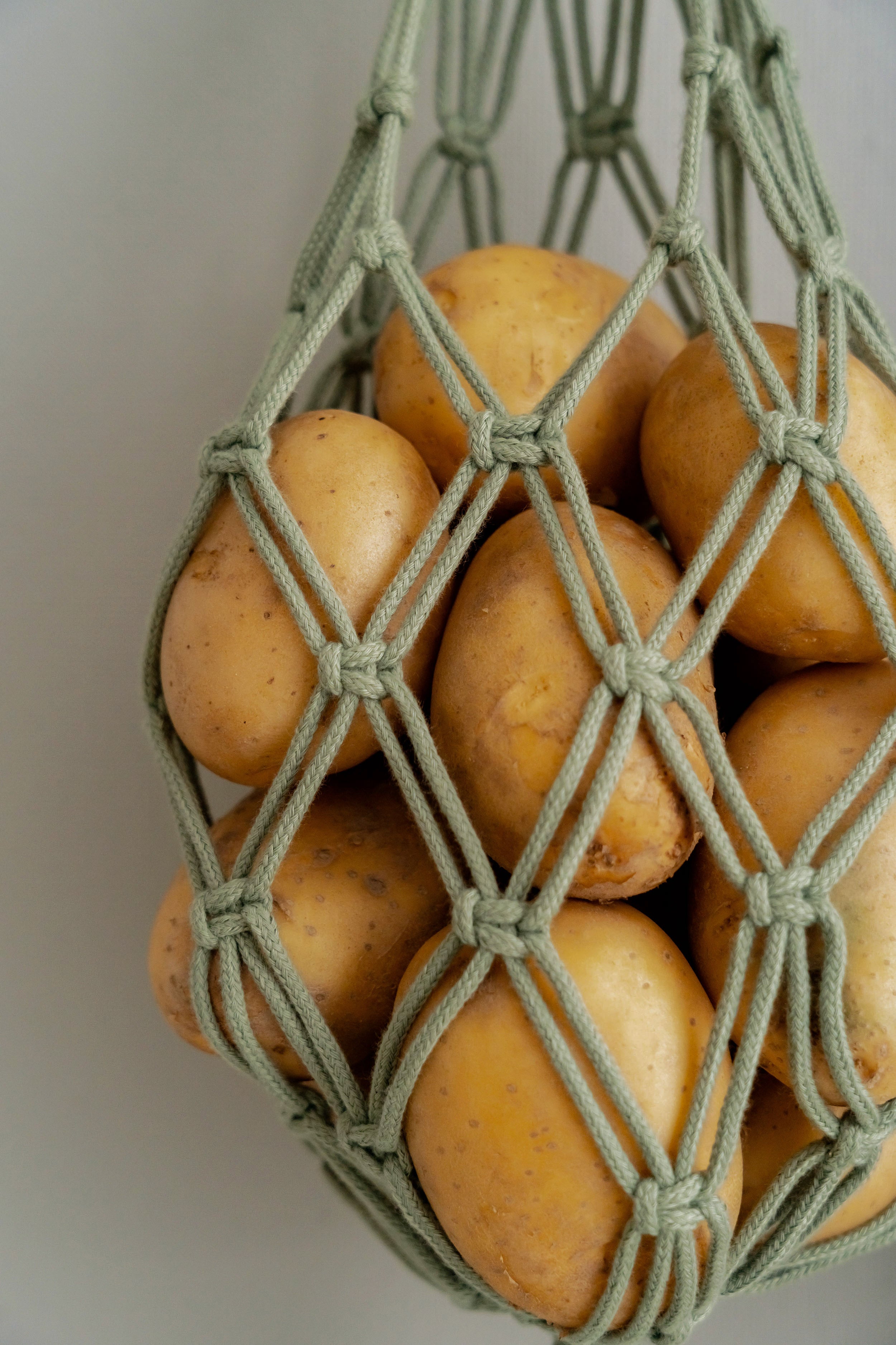 Wall Hanging Fruit Basket For Boho Kitchen Storage