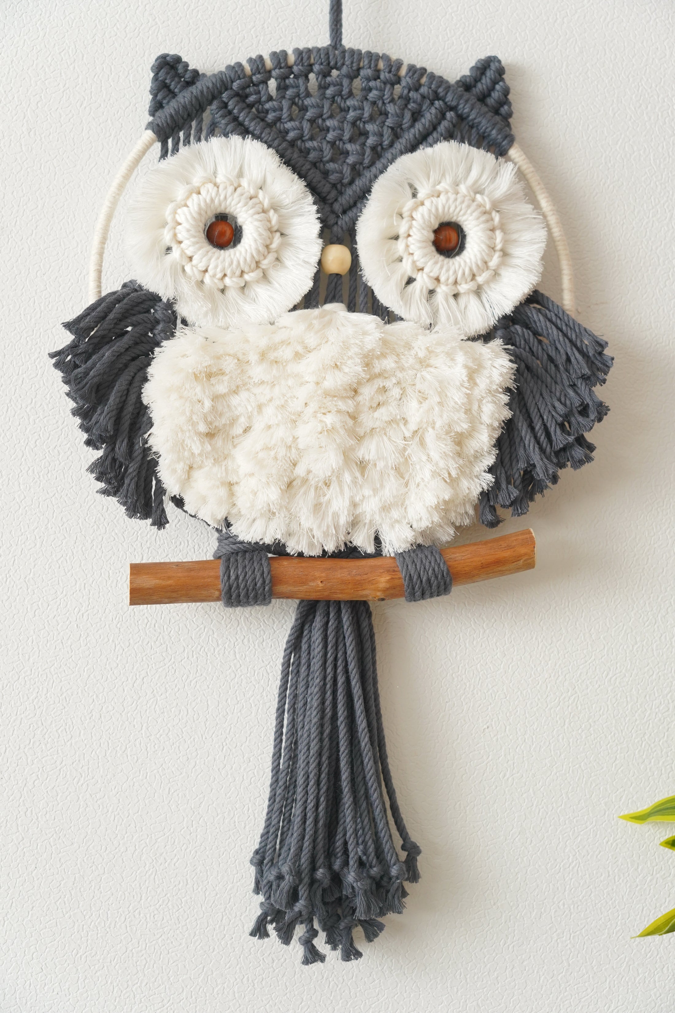 Macrame Owl Wall Hanging macrame cord for Animal Wall Decor and Home W69