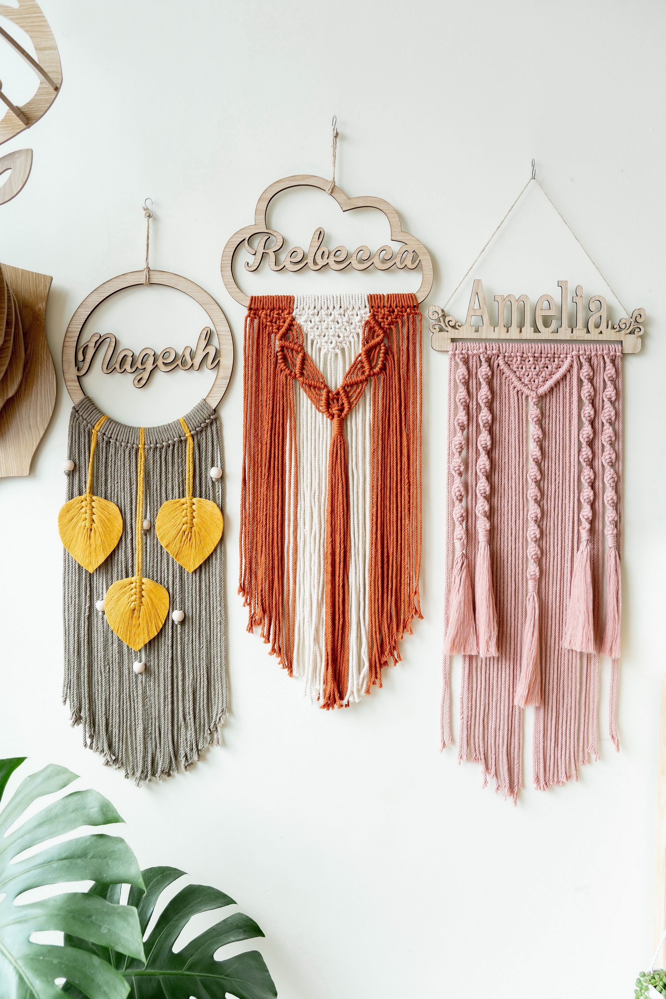 Personalized Name Sign Macrame Wall Hanging for Unique Wall Decor