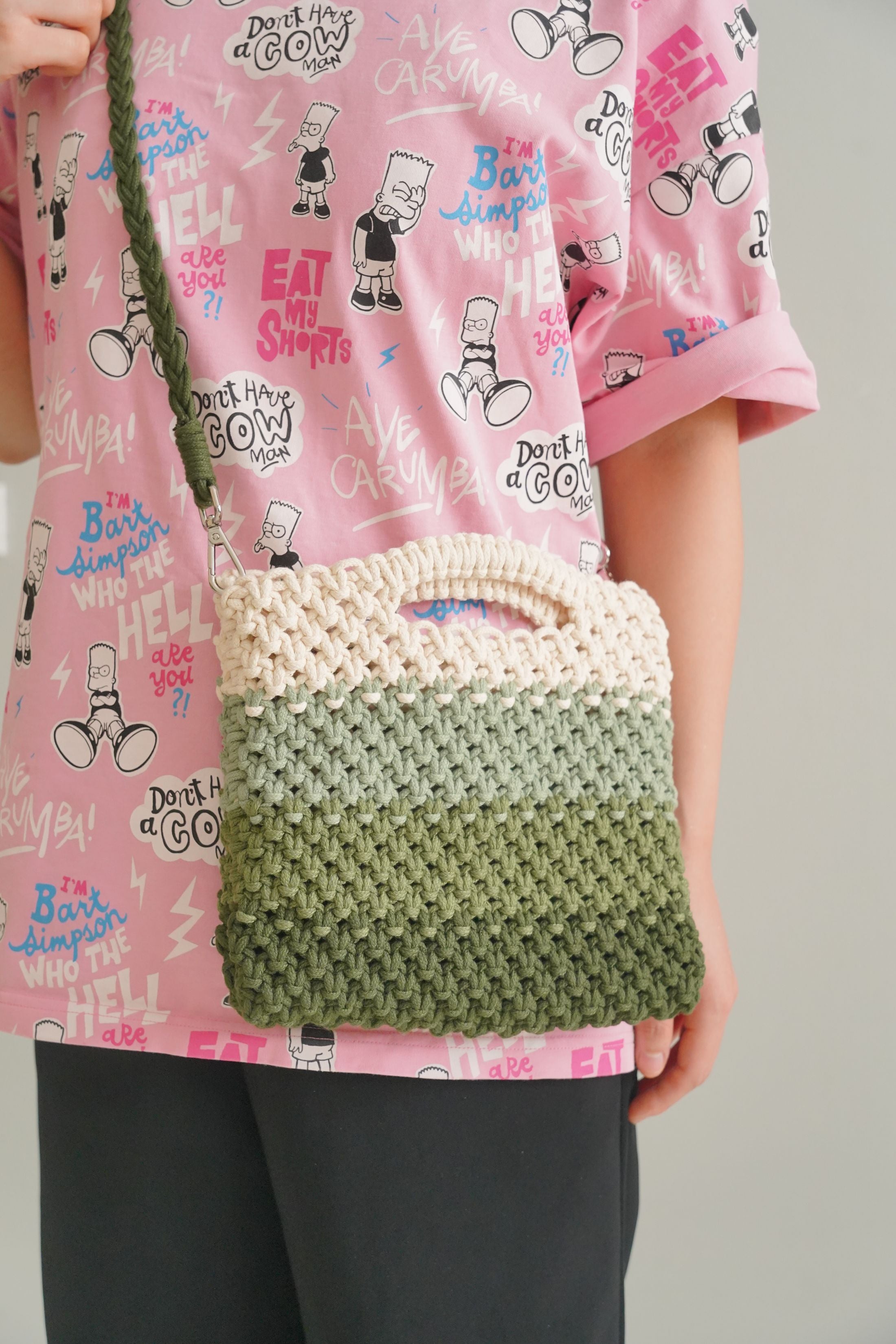 Macrame Sling Bag DIY Kit Perfect for Scandinavian Boho Craft Lovers