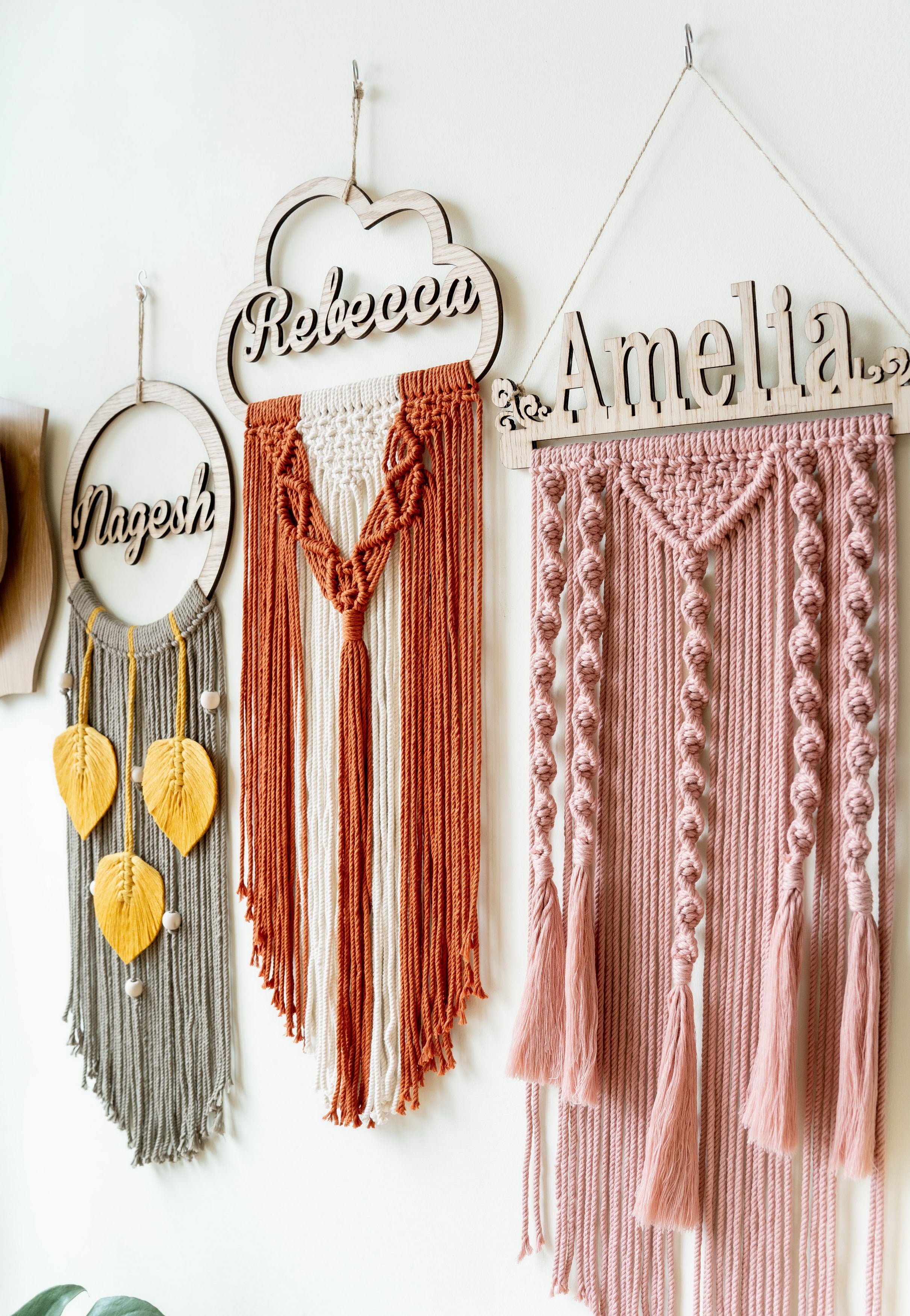 Personalized Name Sign Macrame Wall Hanging for Unique Wall Decor