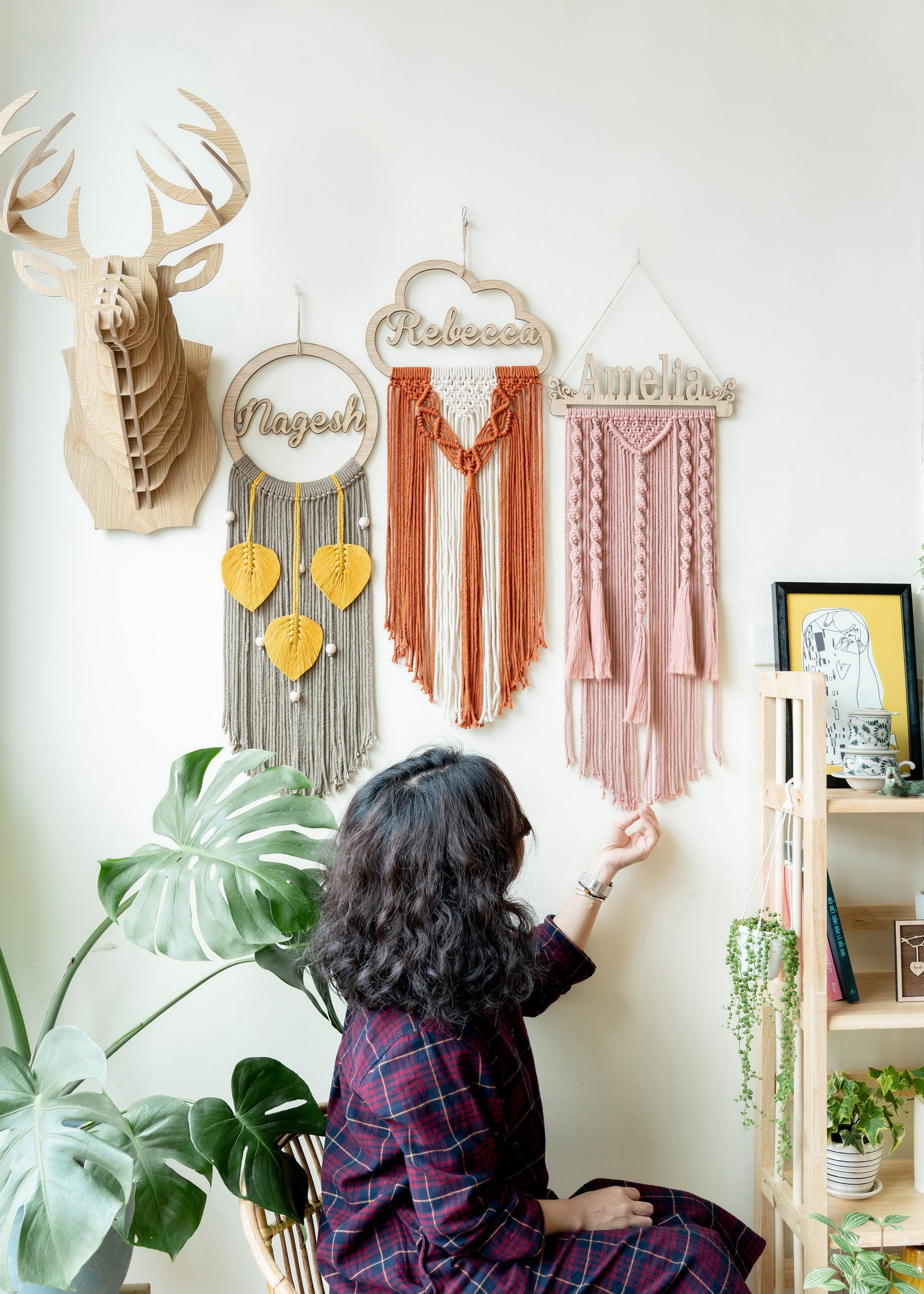 Personalized Name Sign Macrame Wall Hanging for Unique Wall Decor