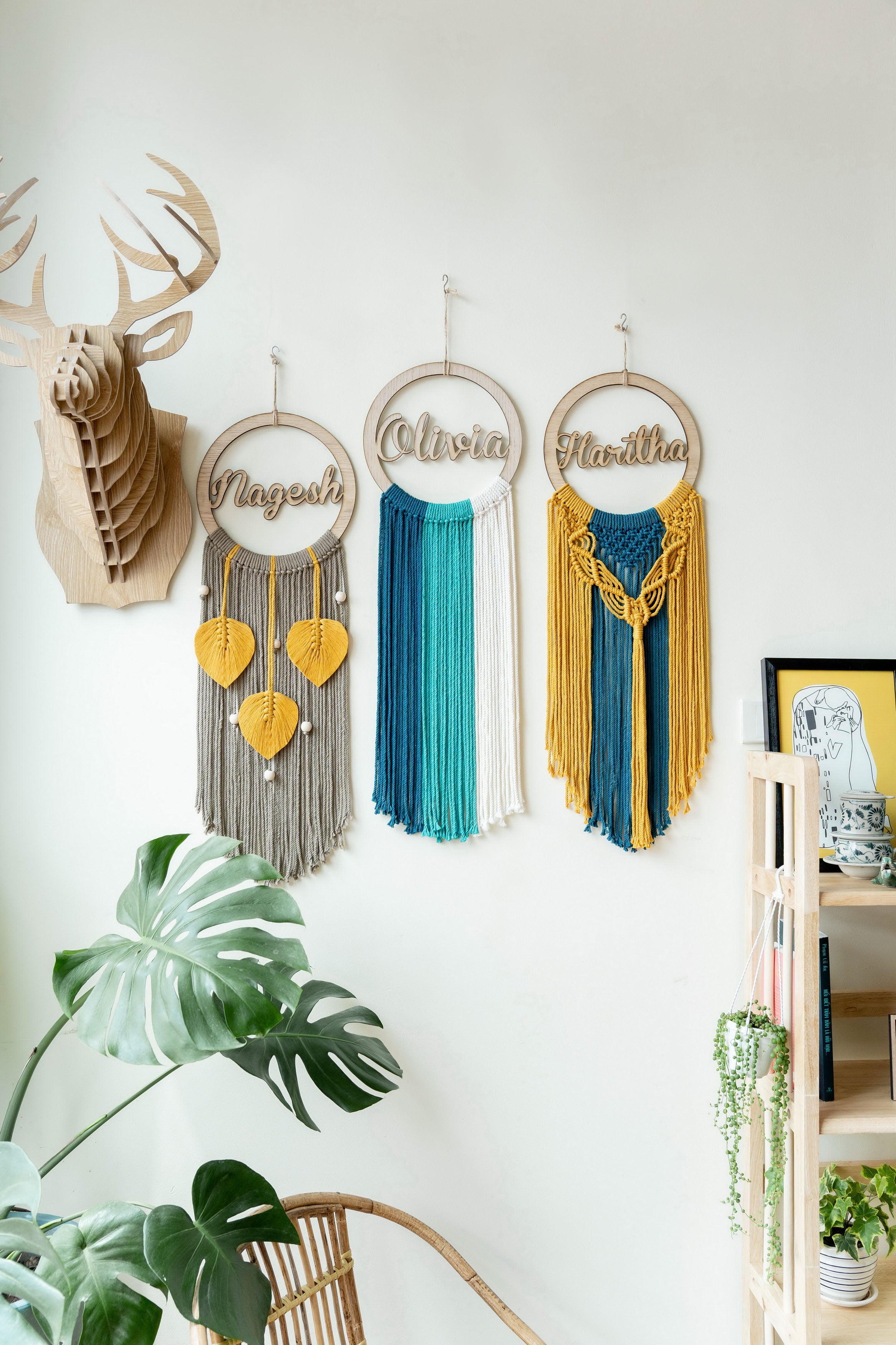 Personalized Name Sign Macrame Wall Hanging for Unique Wall Decor