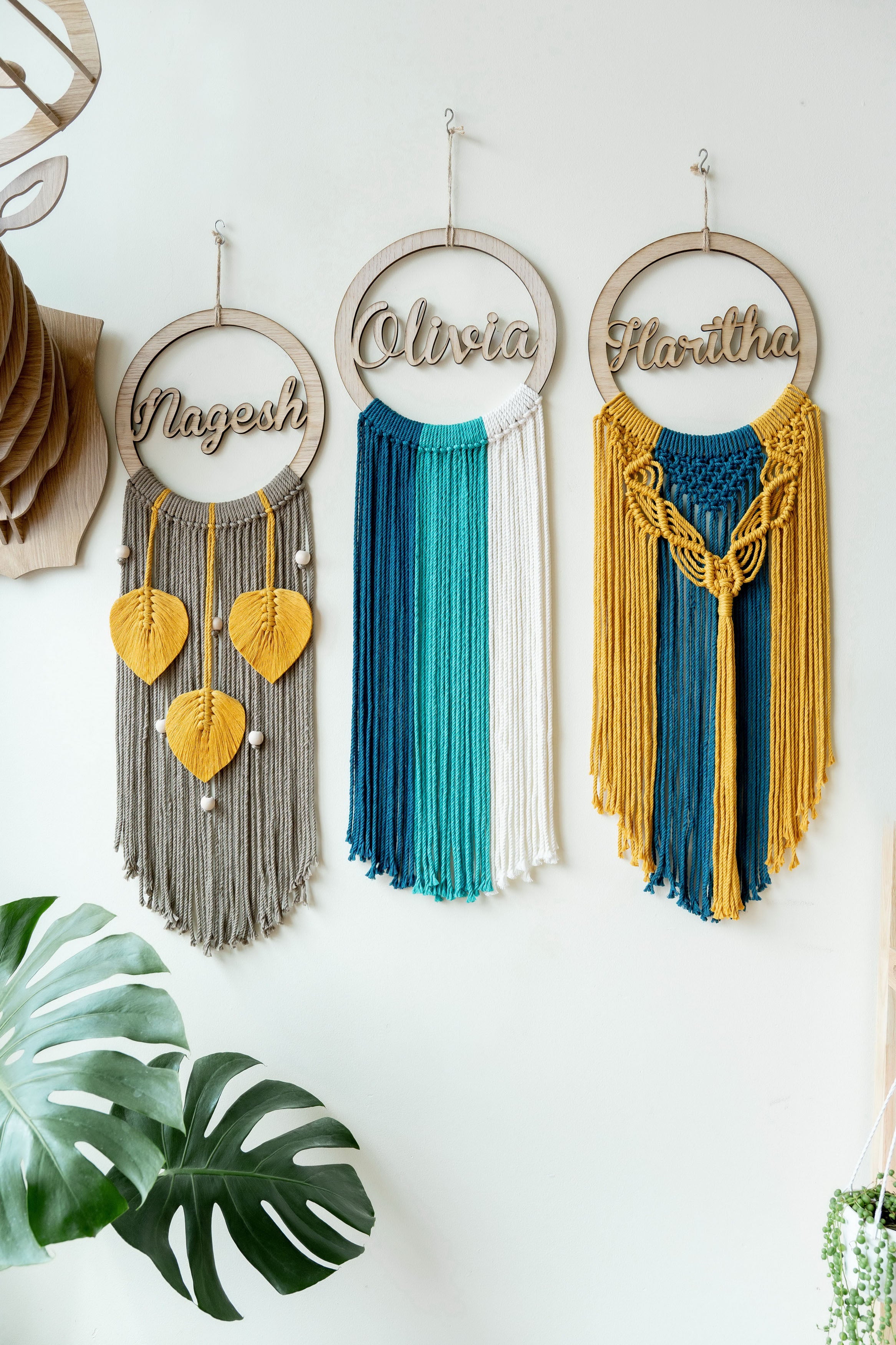 Personalized Name Sign Macrame Wall Hanging for Unique Wall Decor