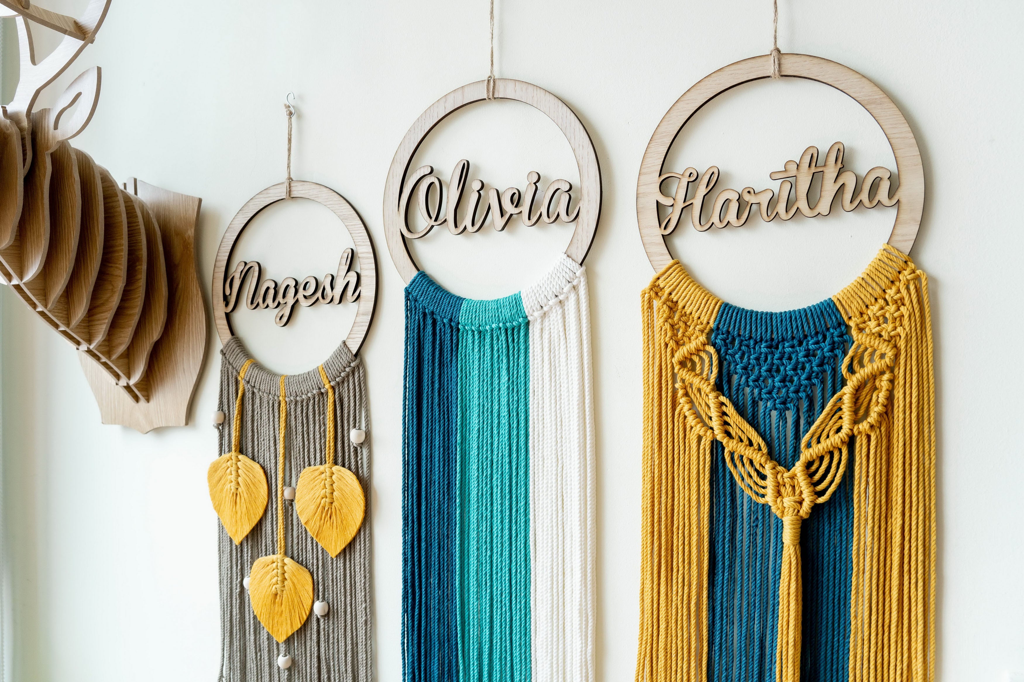 Custom Name Macrame Wall Hanging for Distinctive Wall Decor