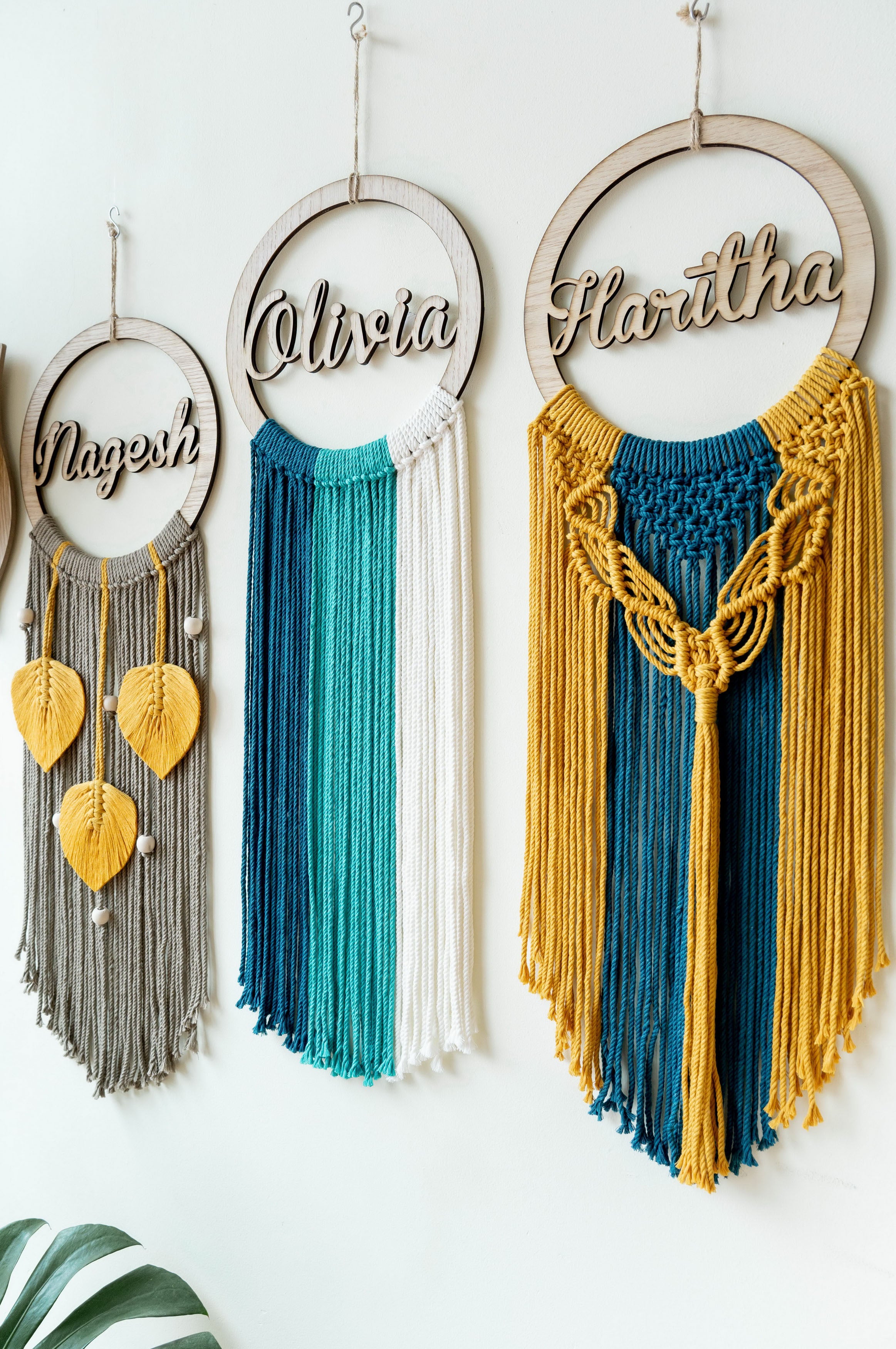 Personalized Name Sign Macrame Wall Hanging for Unique Wall Decor