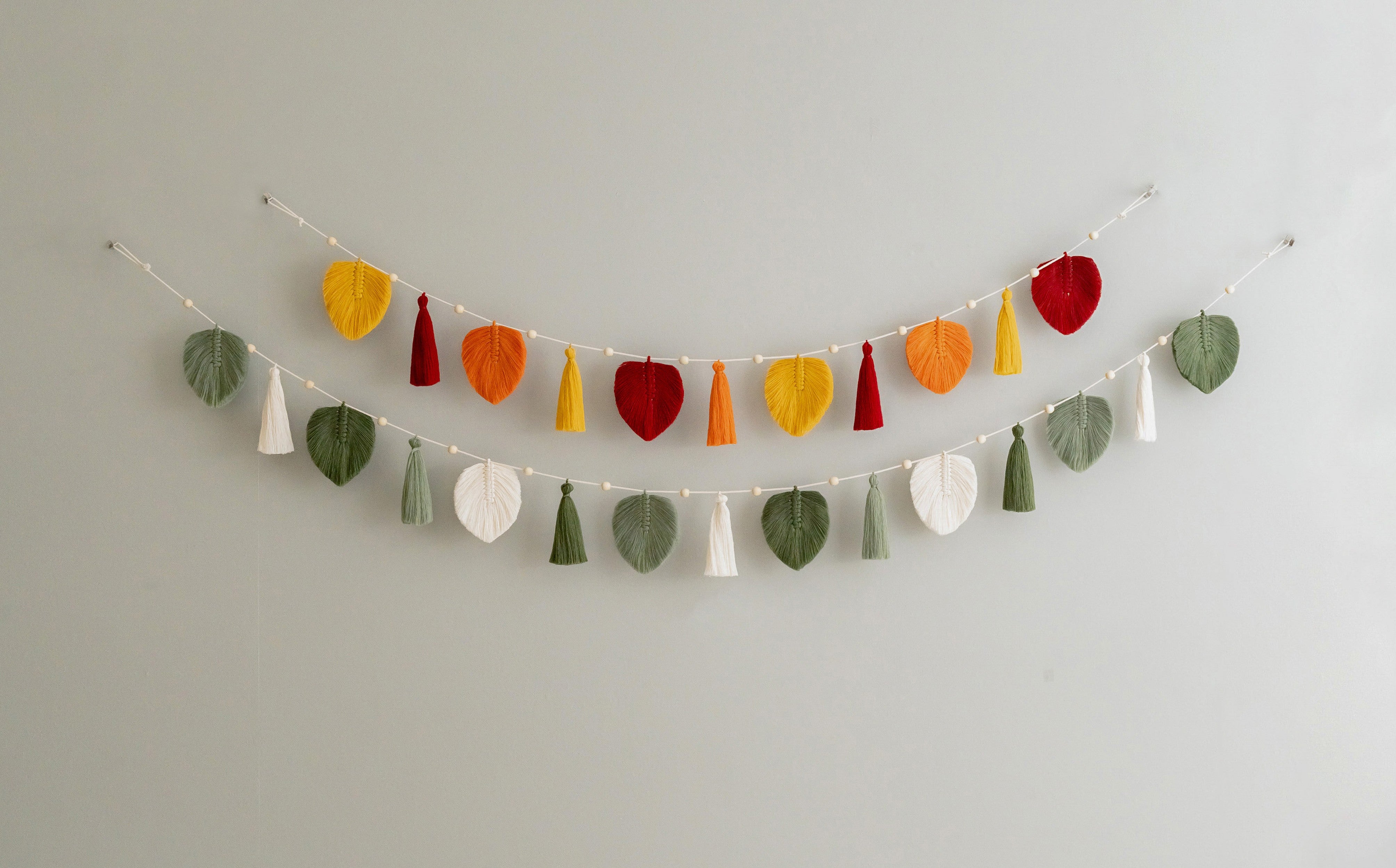 Boho Macrame Leaf Garland for Home Decoration and Gifts