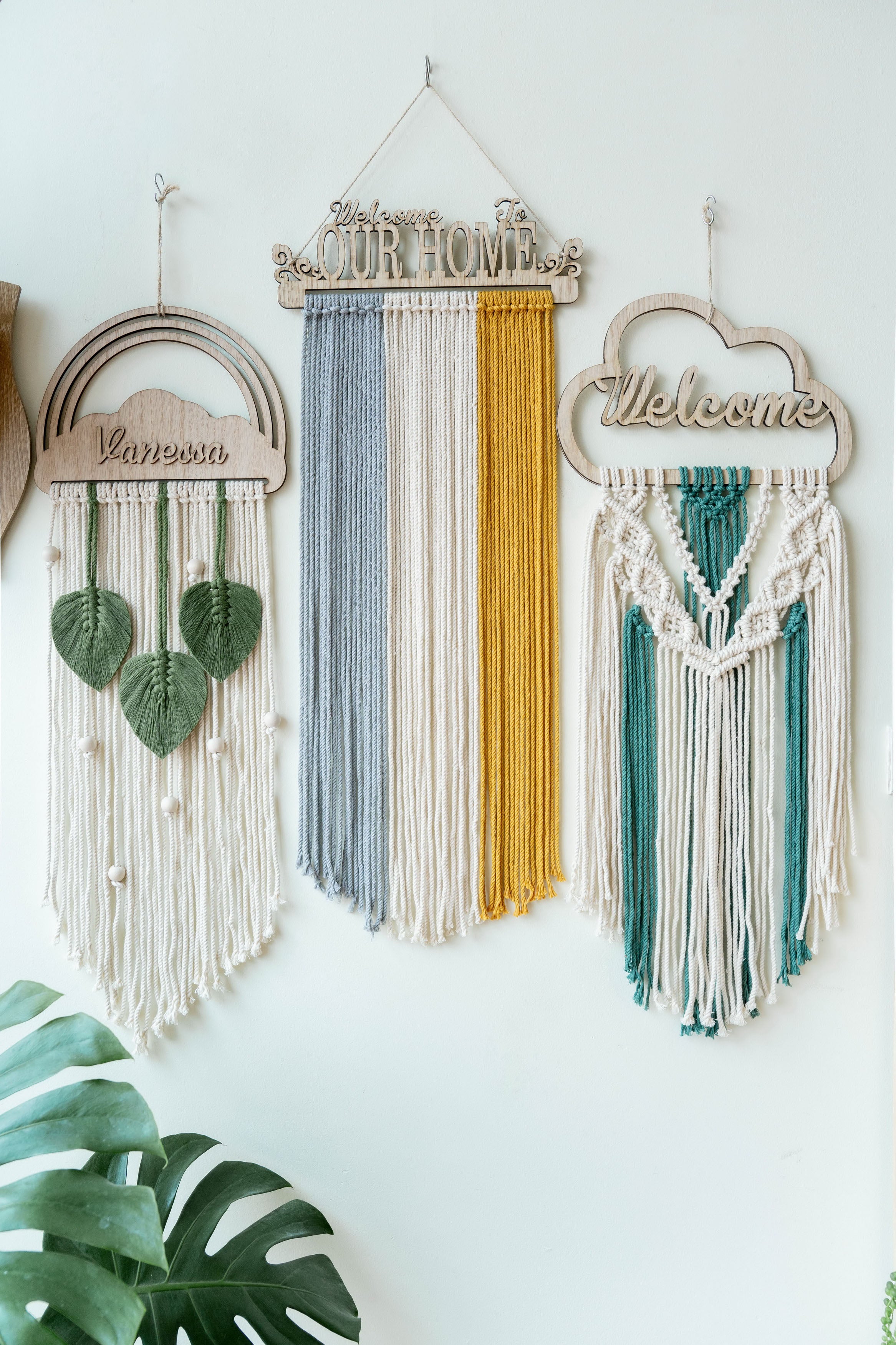 Personalized Name Sign Macrame Wall Hanging for Unique Wall Decor