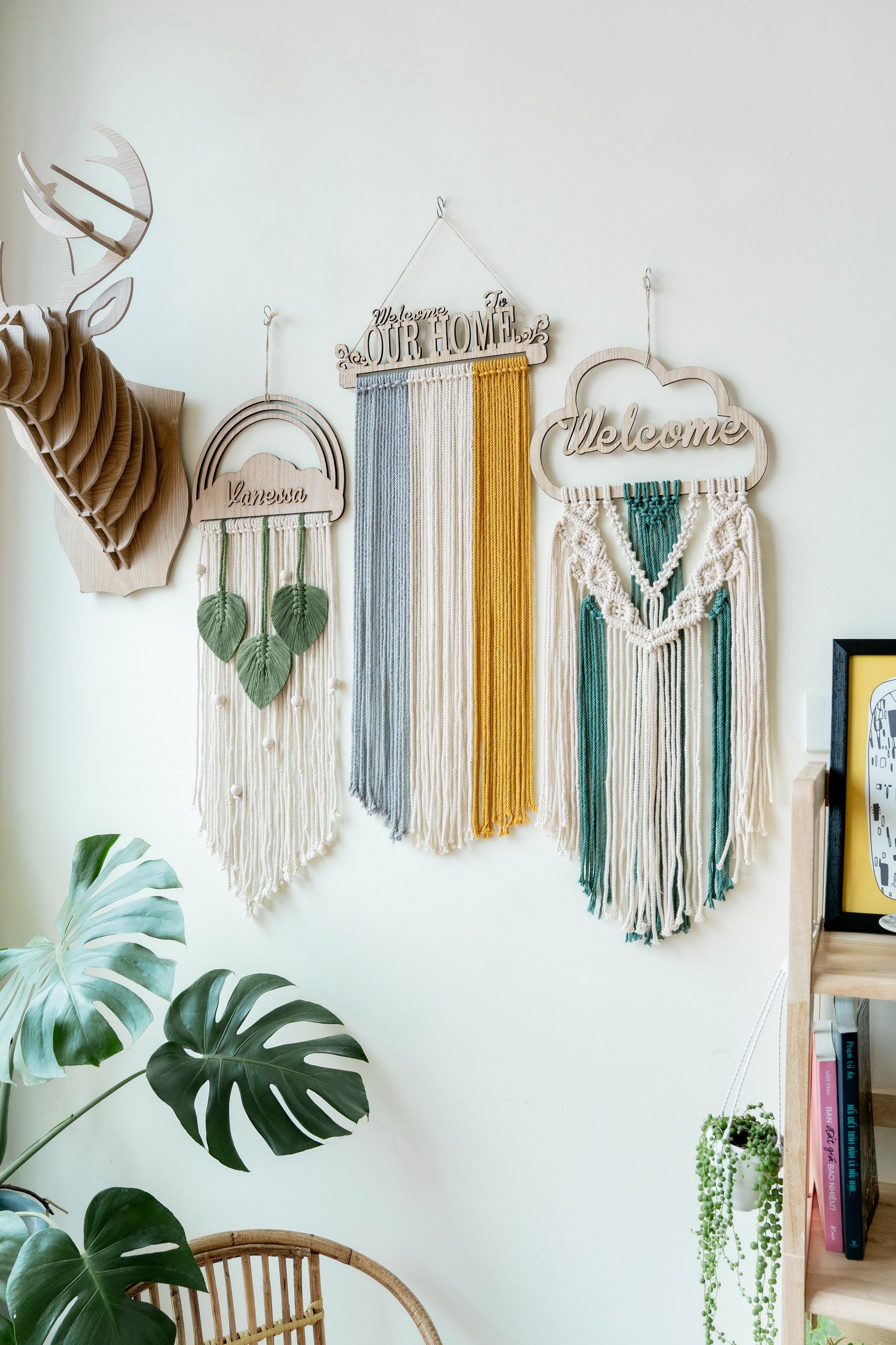 Personalized Name Sign Macrame Wall Hanging for Unique Wall Decor