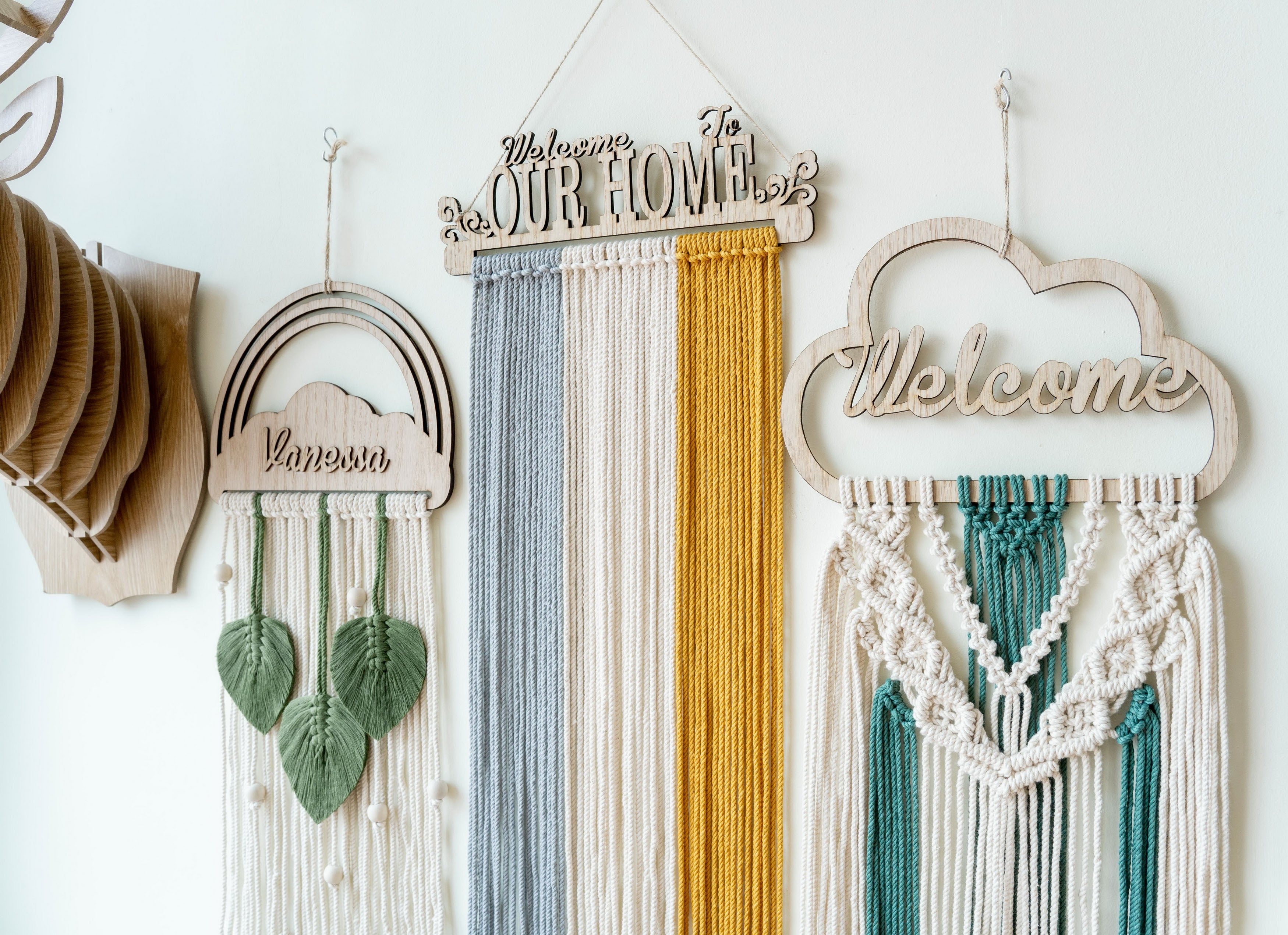 Personalized Name Sign Macrame Wall Hanging for Unique Wall Decor