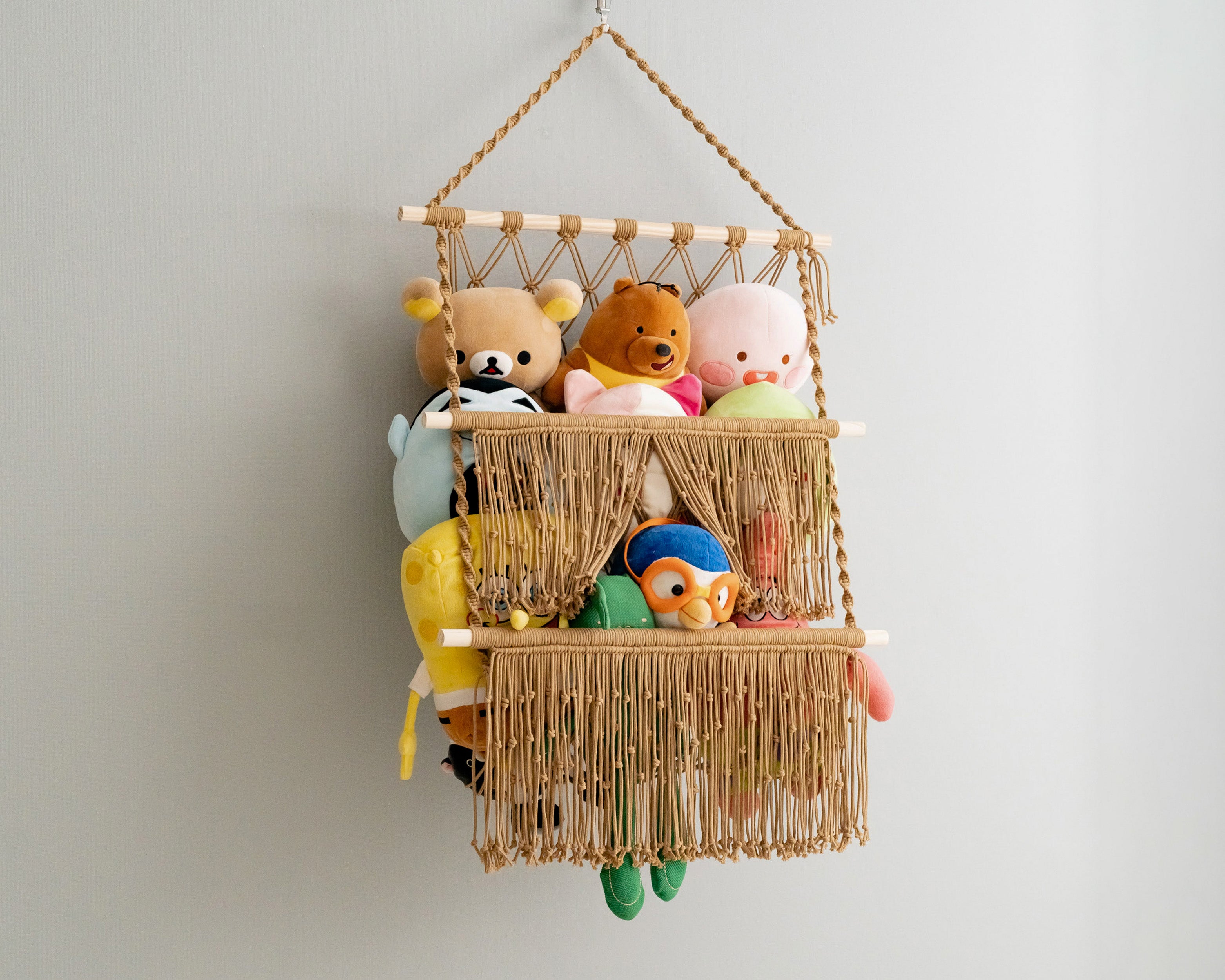 Toy Hammock - Macrame Hanging Toy Storage Organizer H72