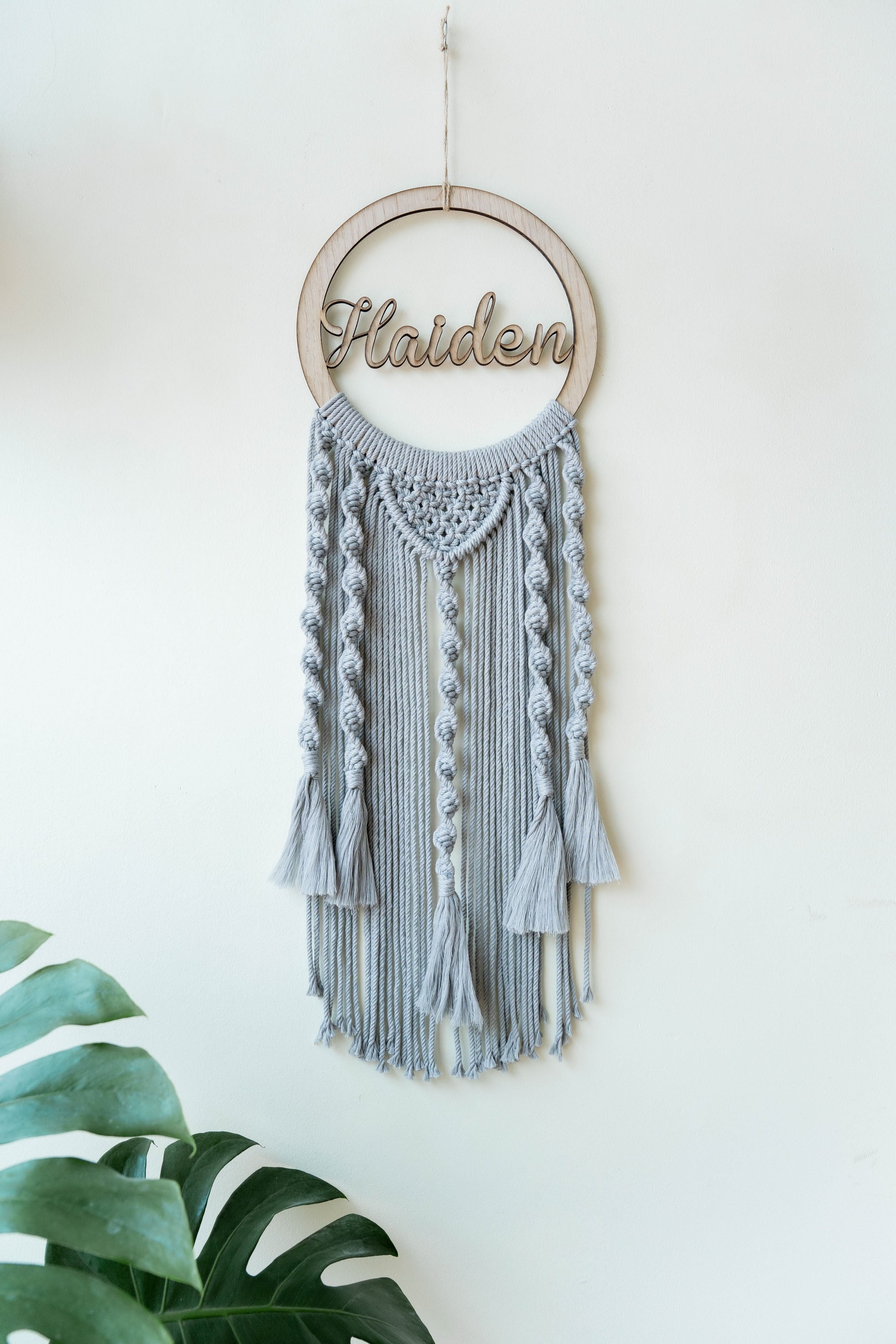 Personalized Name Sign Macrame Wall Hanging for Unique Wall Decor