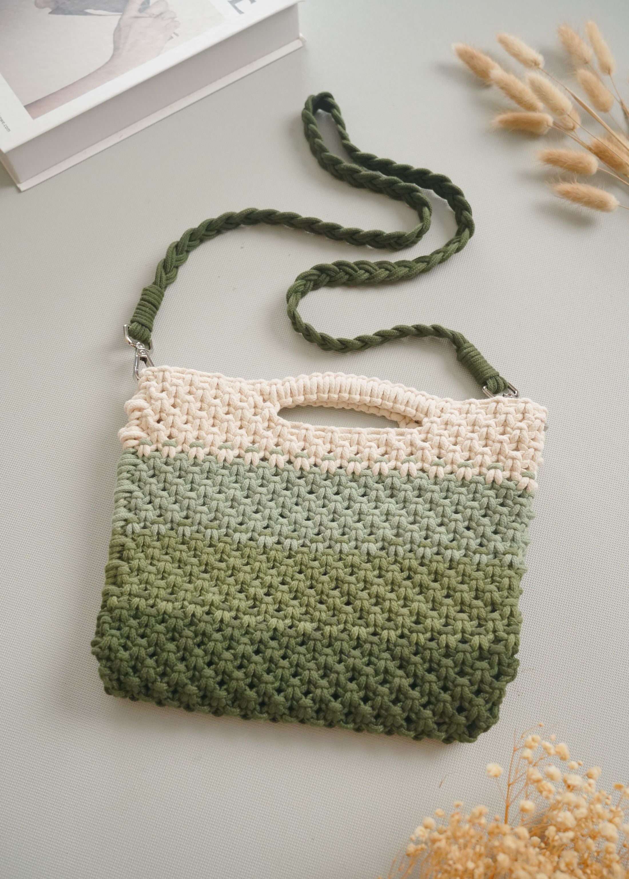 DIY Macrame Crossbody Bag Kit – Handmade Boho Bag Project K10