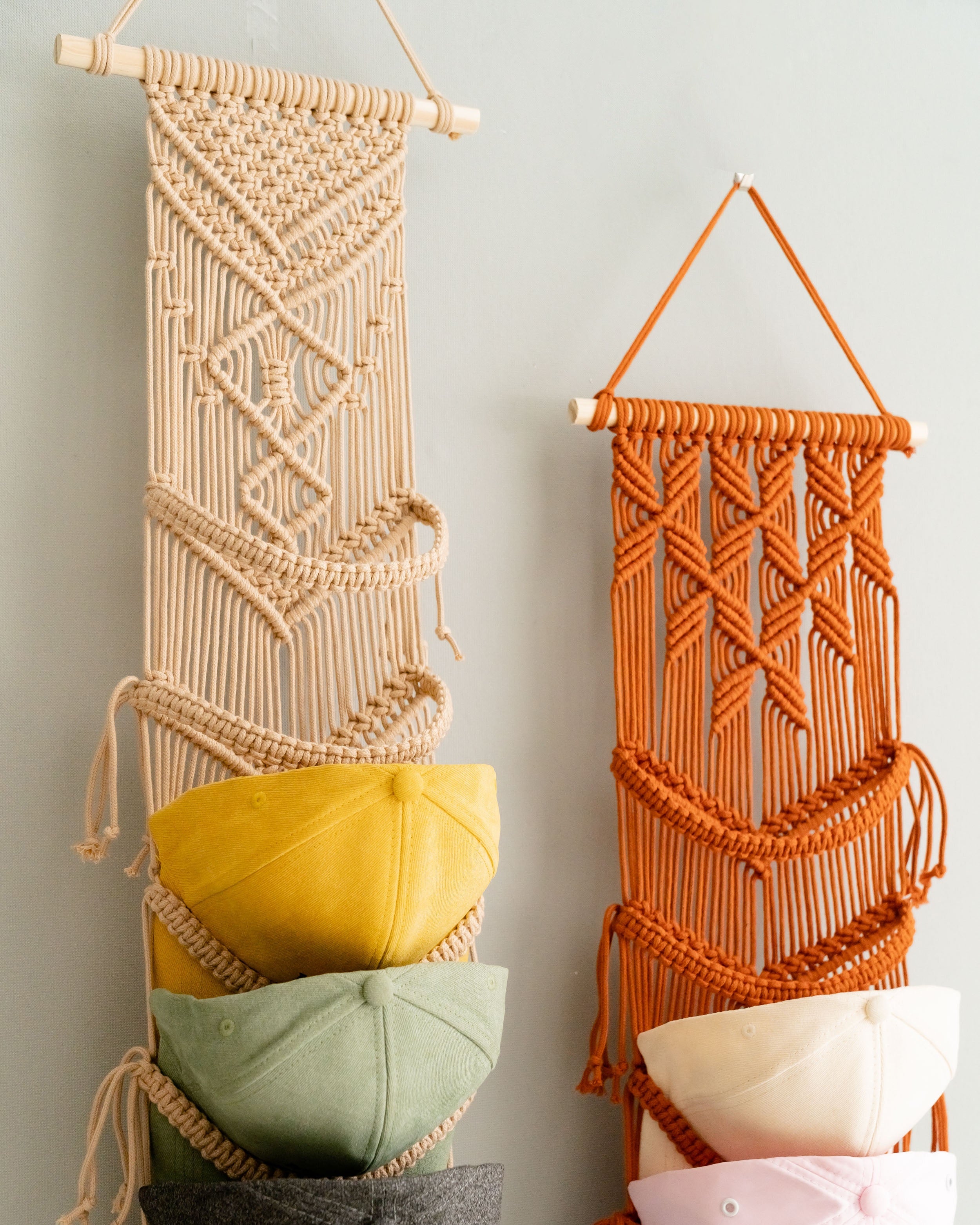 Chic Macrame Cap Hanger for Effortless Hat Storage