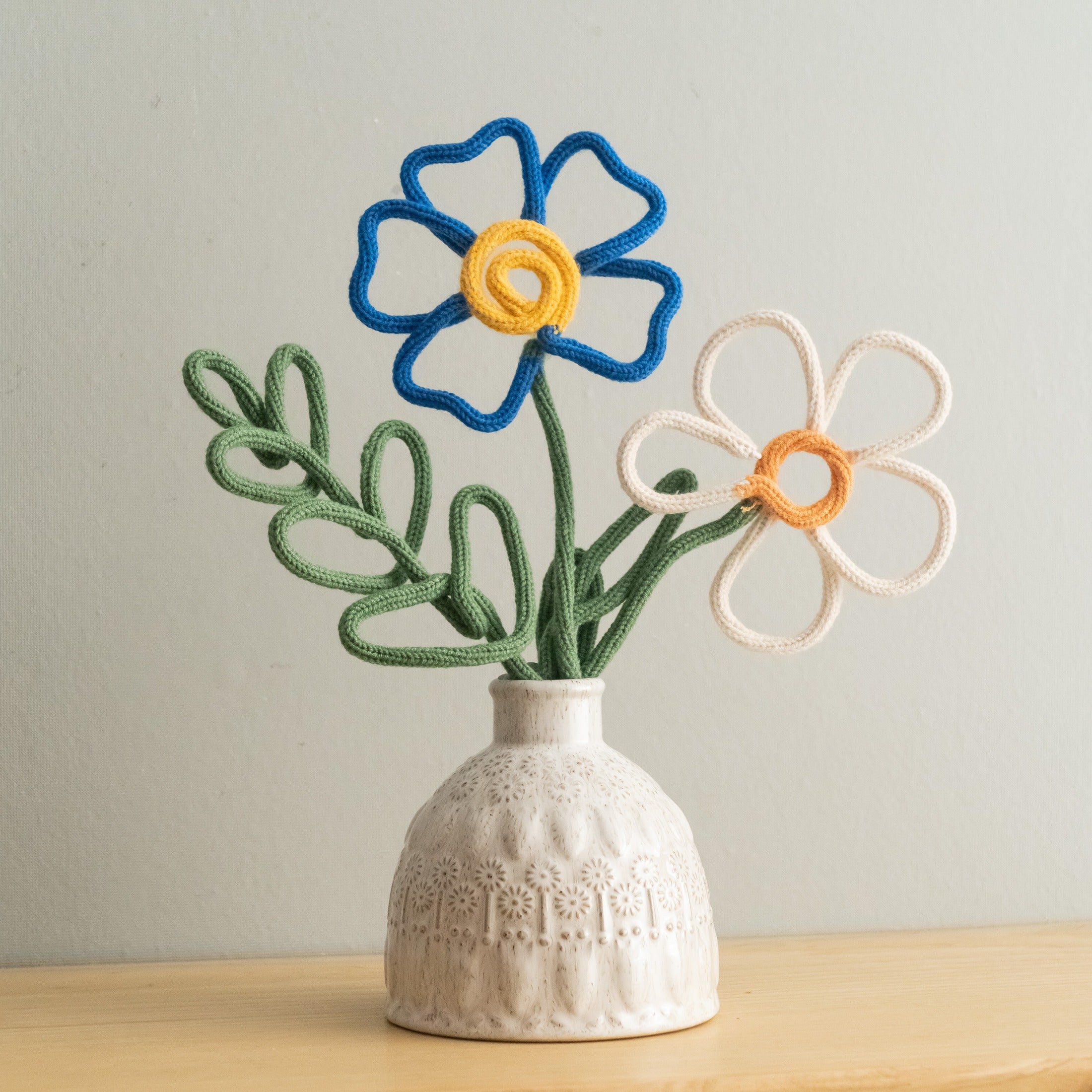 Flower Vase Stems Decor Handmade for Boho Floral Wall Decor U41