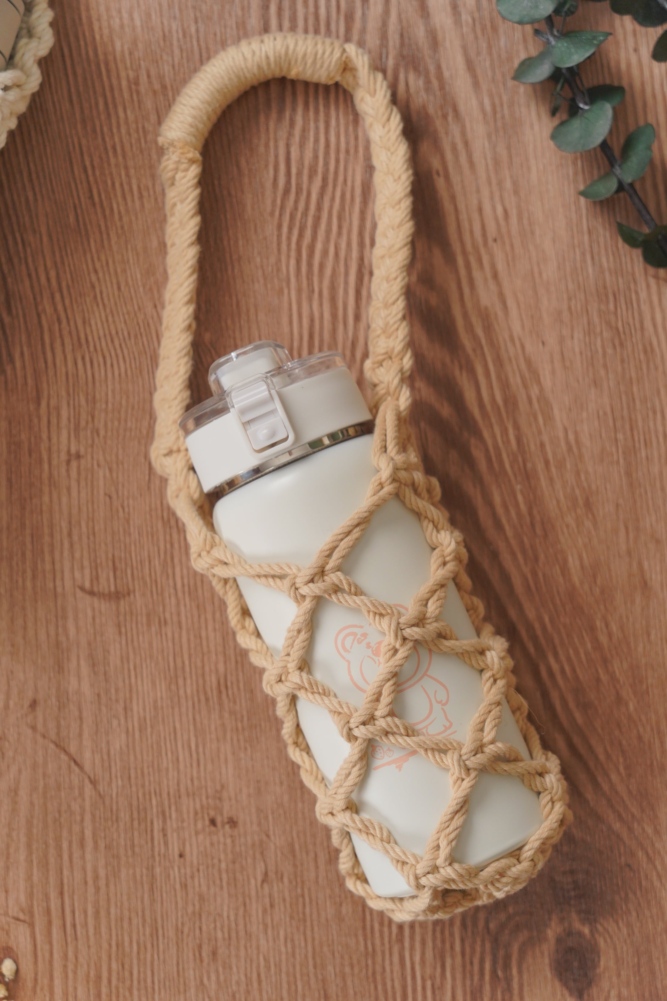 Macrame Bottle Holder Pattern for Reusable Bottle and Eco Carry P32
