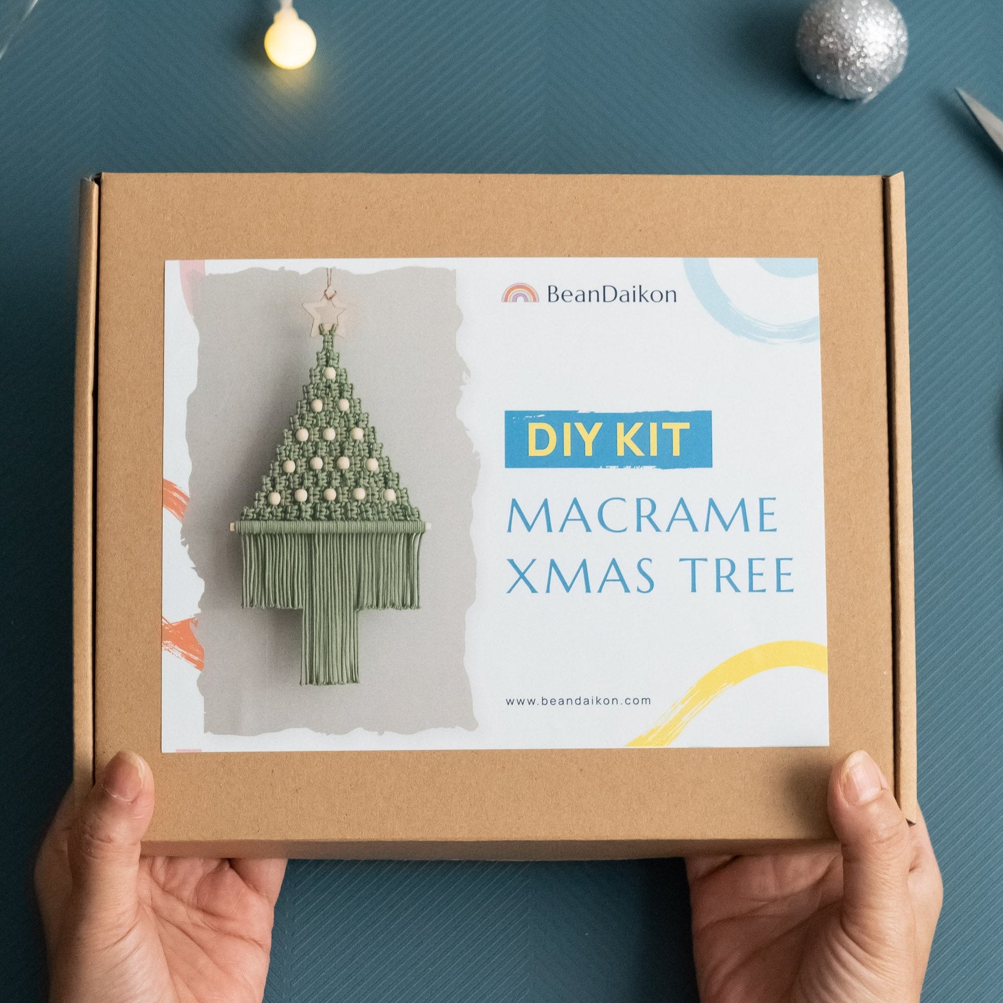 Macrame Christmas Tree DIY Kit for Fun Wall Decor Craft Projects