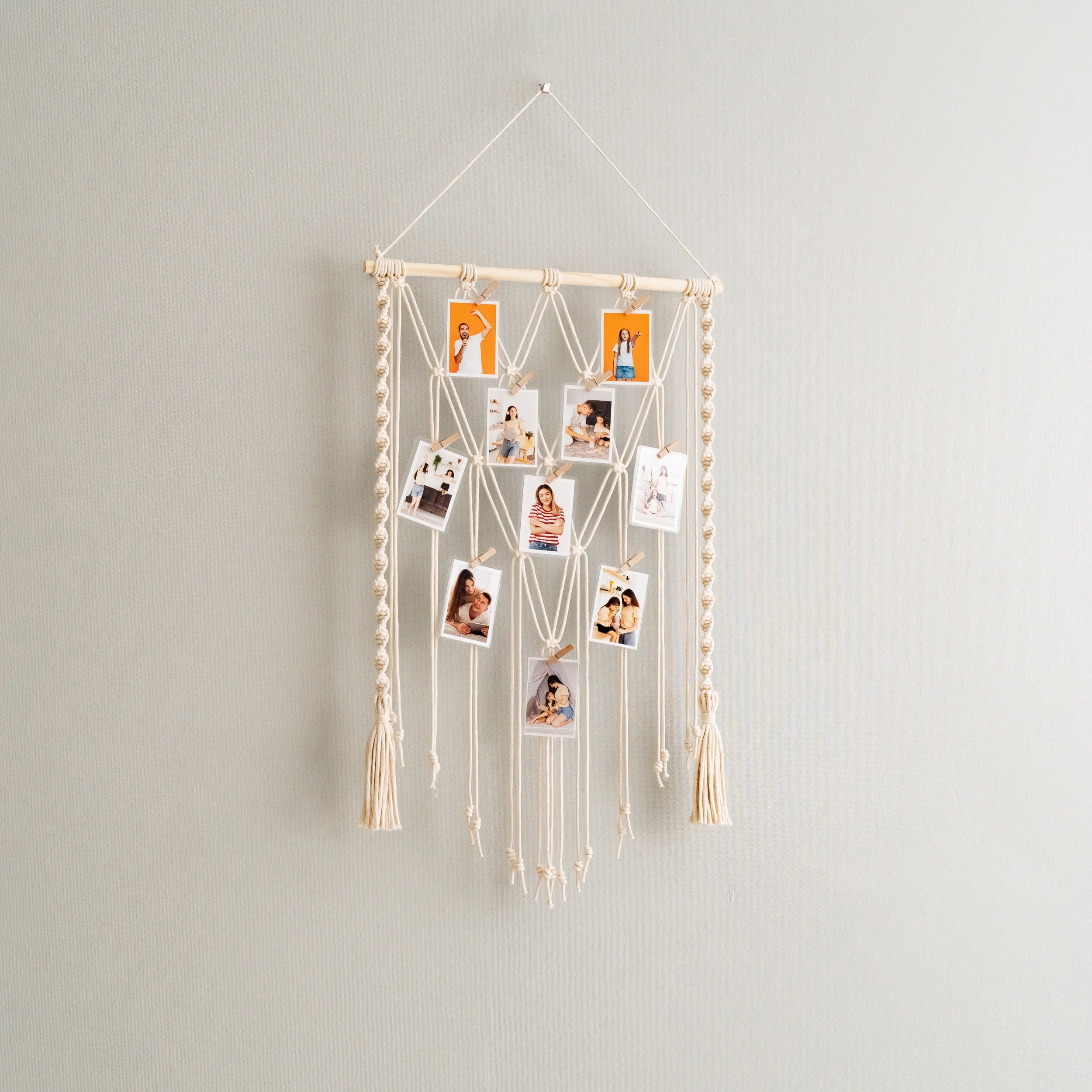 Boho Macrame Photo Hanger for Stylish Memory Display