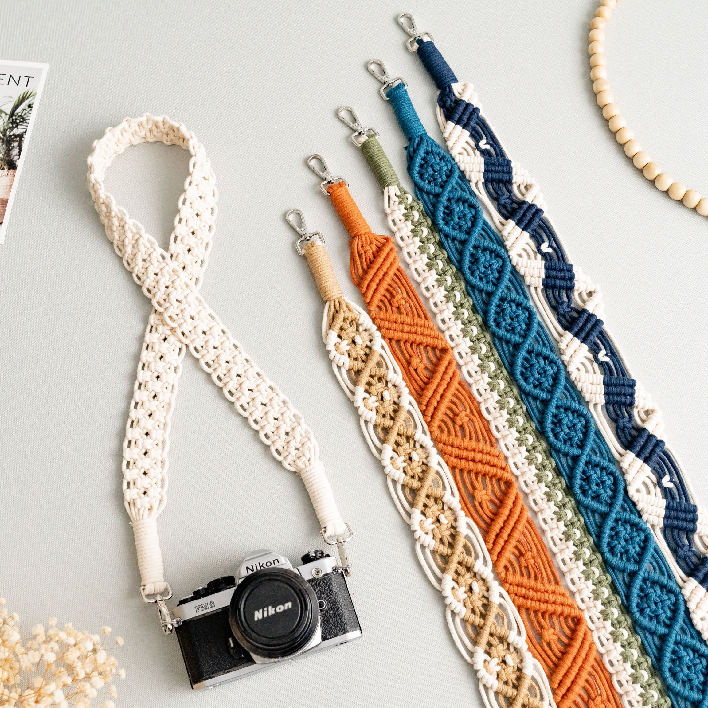 Macrame Camera Strap and Bag Strap for Boho and Minimalist Style H29