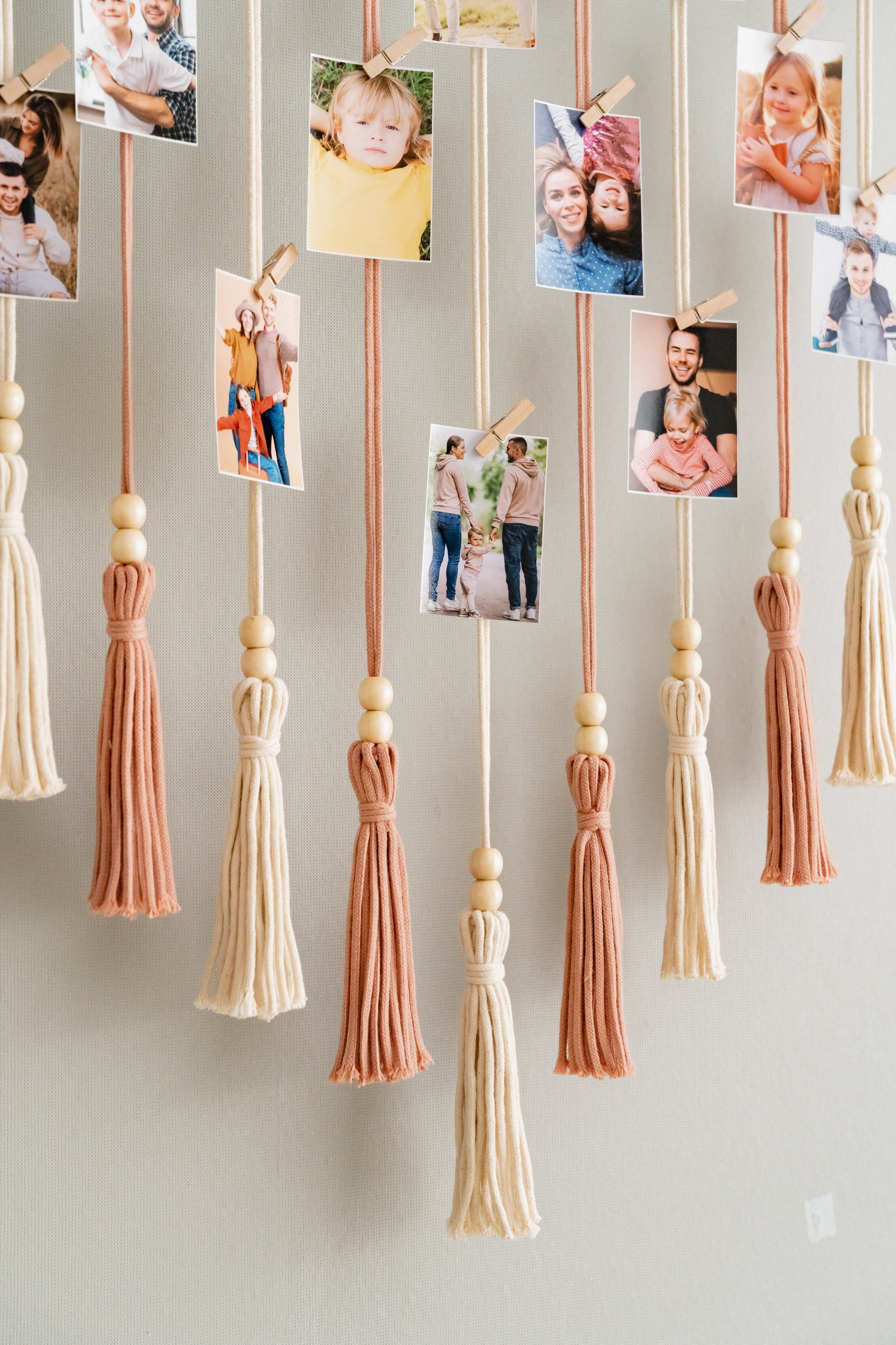 Boho Chic Macrame Photo Holder for Capturing Memories