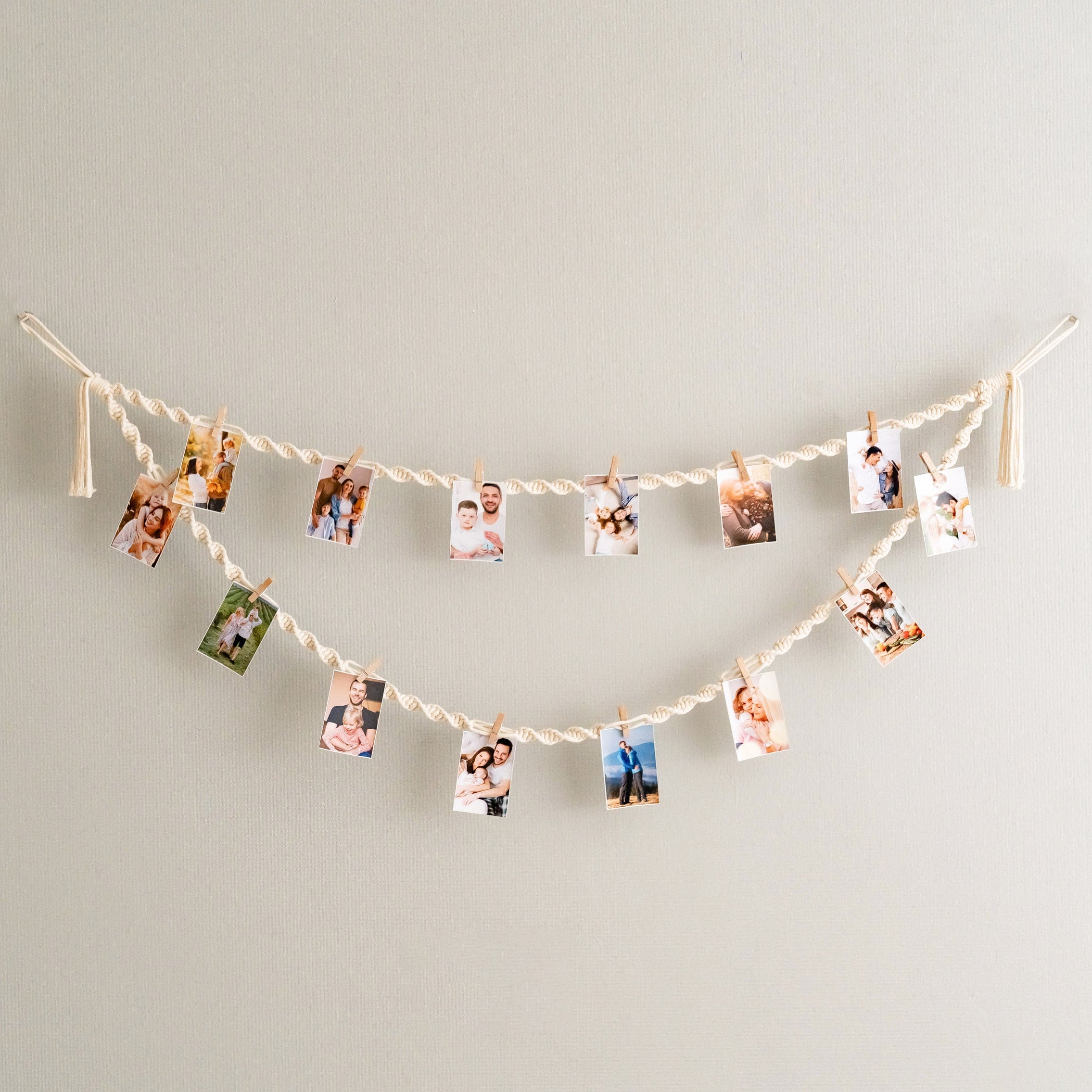 Macrame Photo Hanger macrame cord for Hanging Photo Display I78