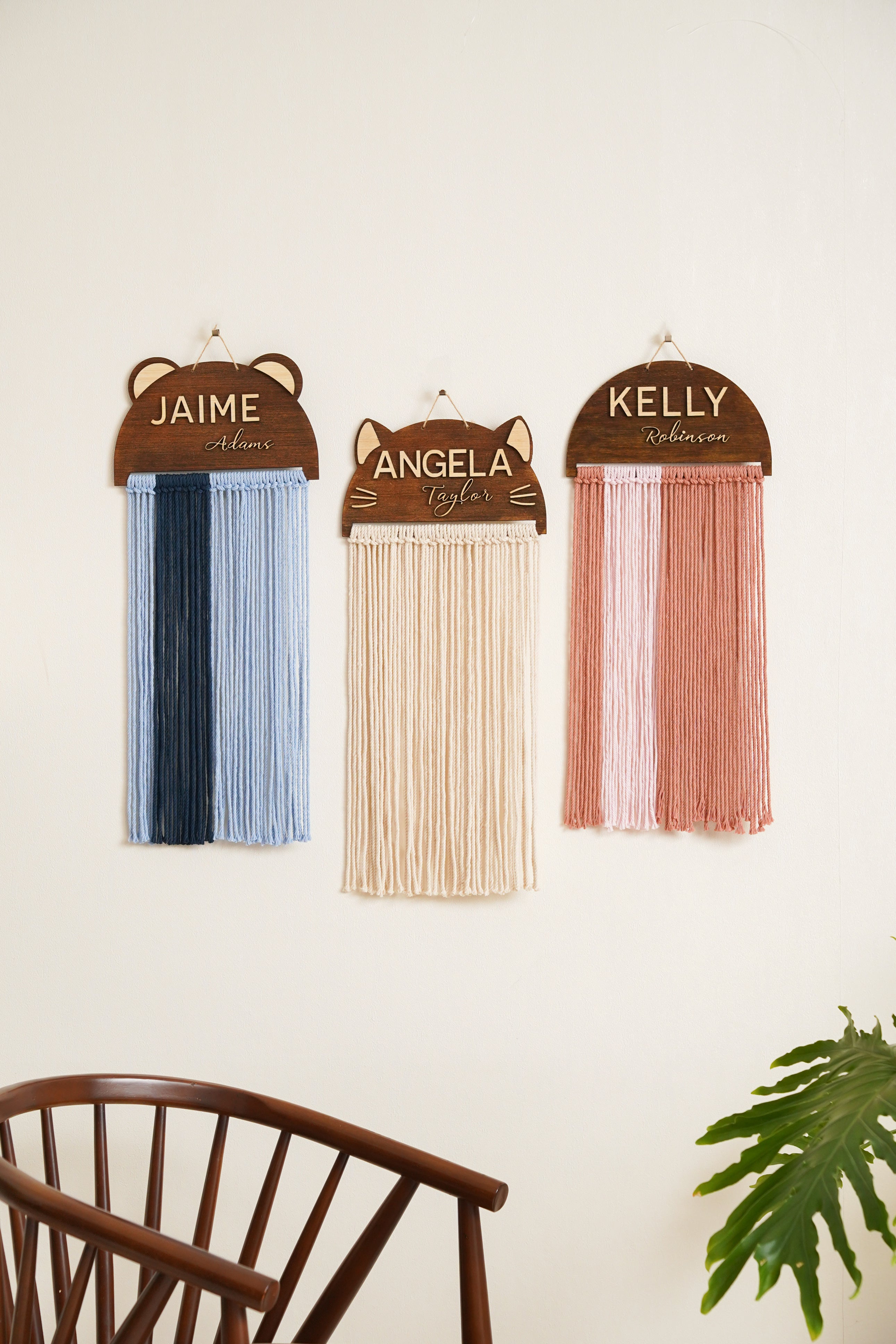 Personalized Name Sign Macrame Wall Hanging for Unique Wall Decor