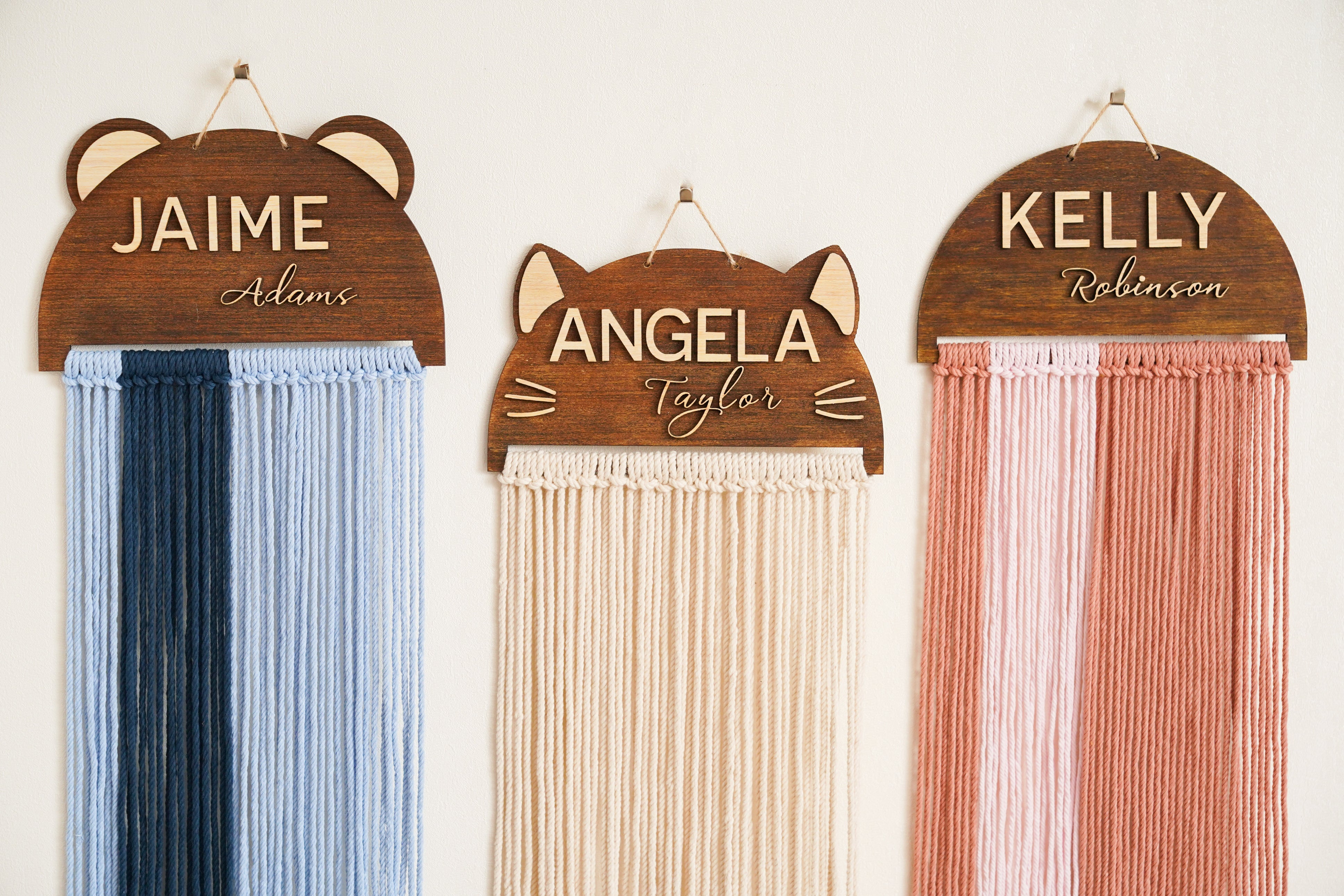 Personalized Name Sign Macrame Wall Hanging for Unique Wall Decor