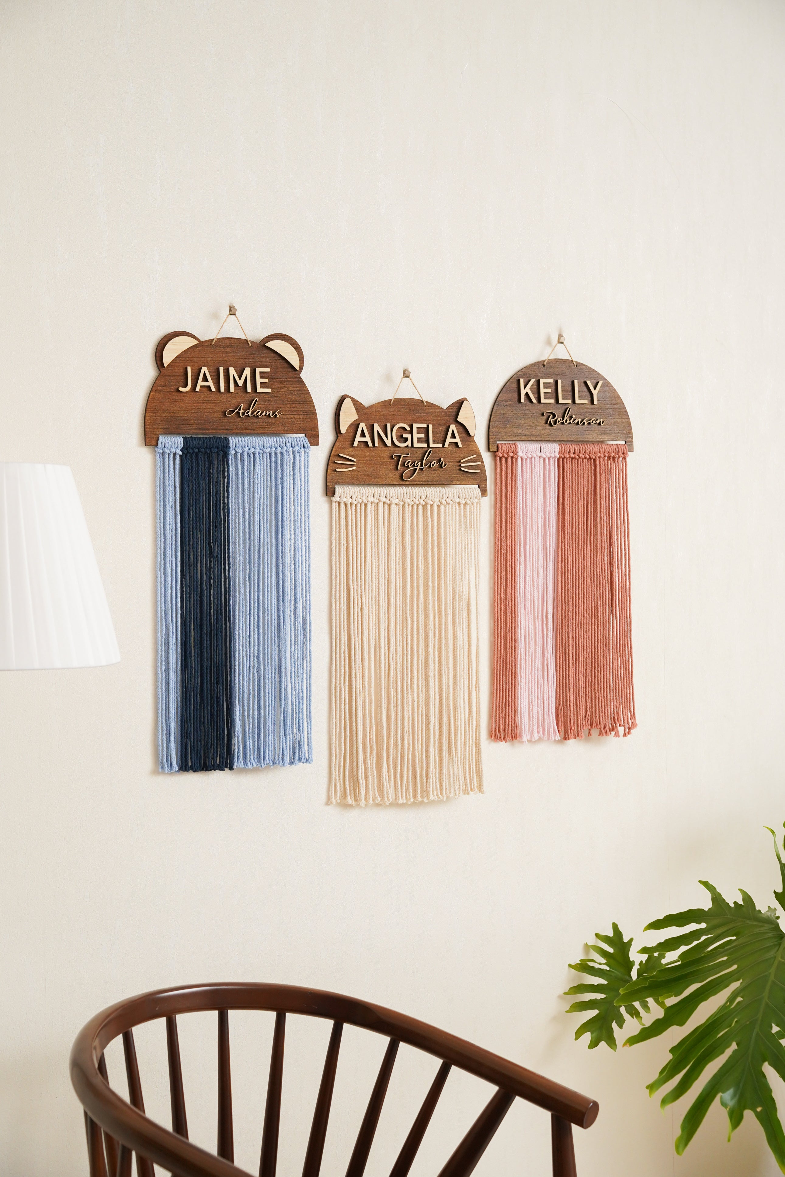 Personalized Name Sign Macrame Wall Hanging for Unique Wall Decor