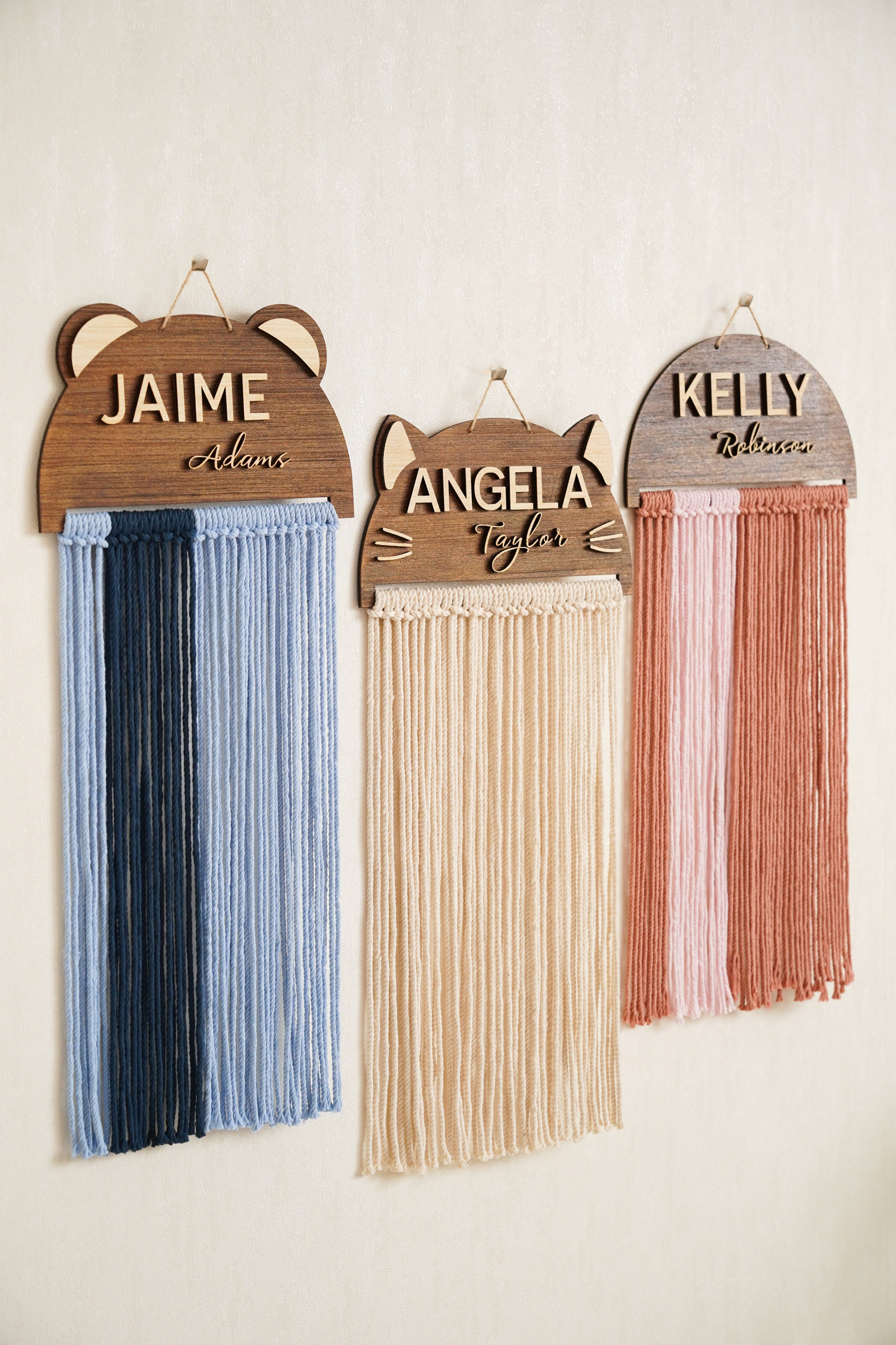 Personalized Name Sign Macrame Wall Hanging for Unique Wall Decor