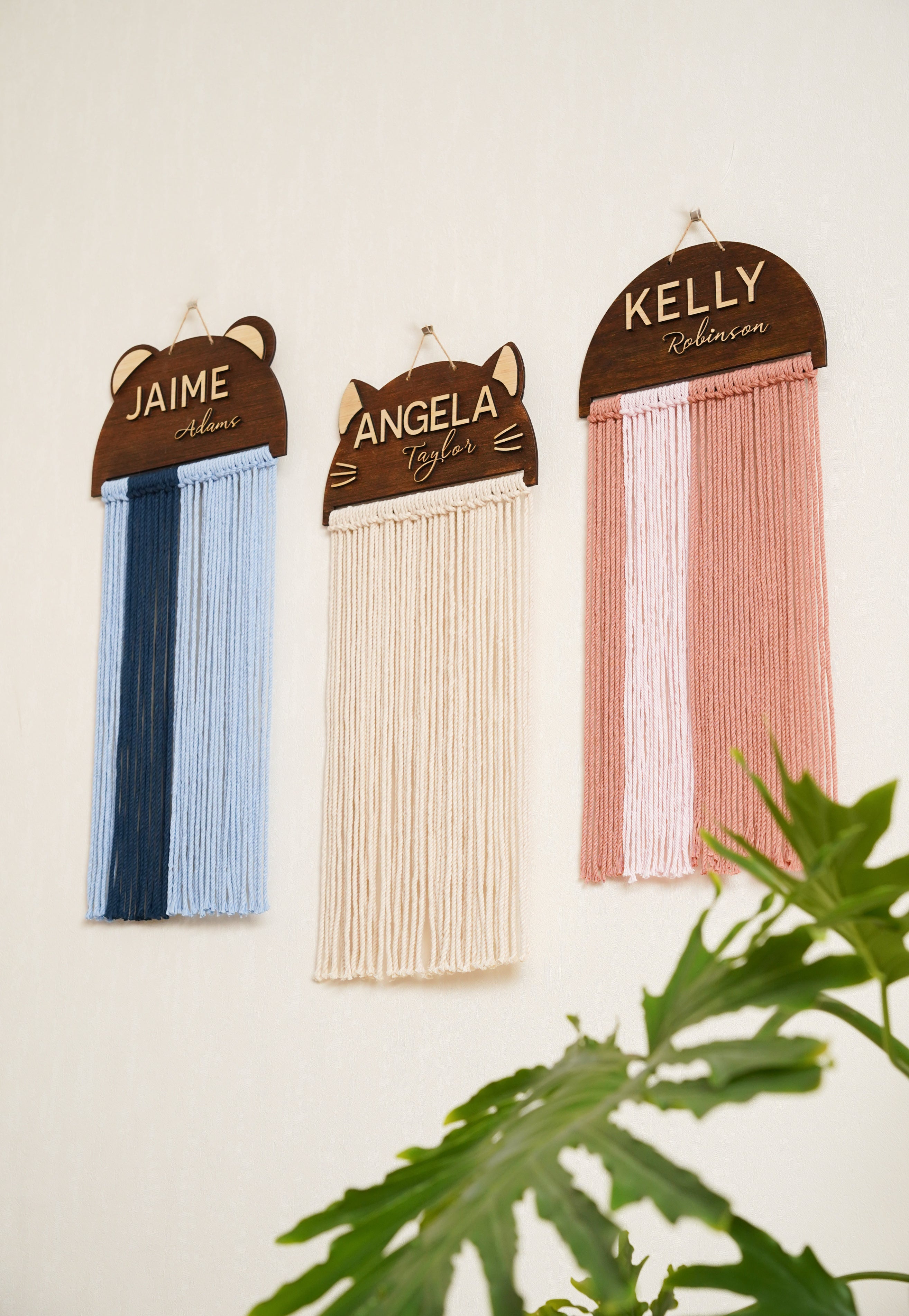 Personalized Name Sign Macrame Wall Hanging for Unique Wall Decor