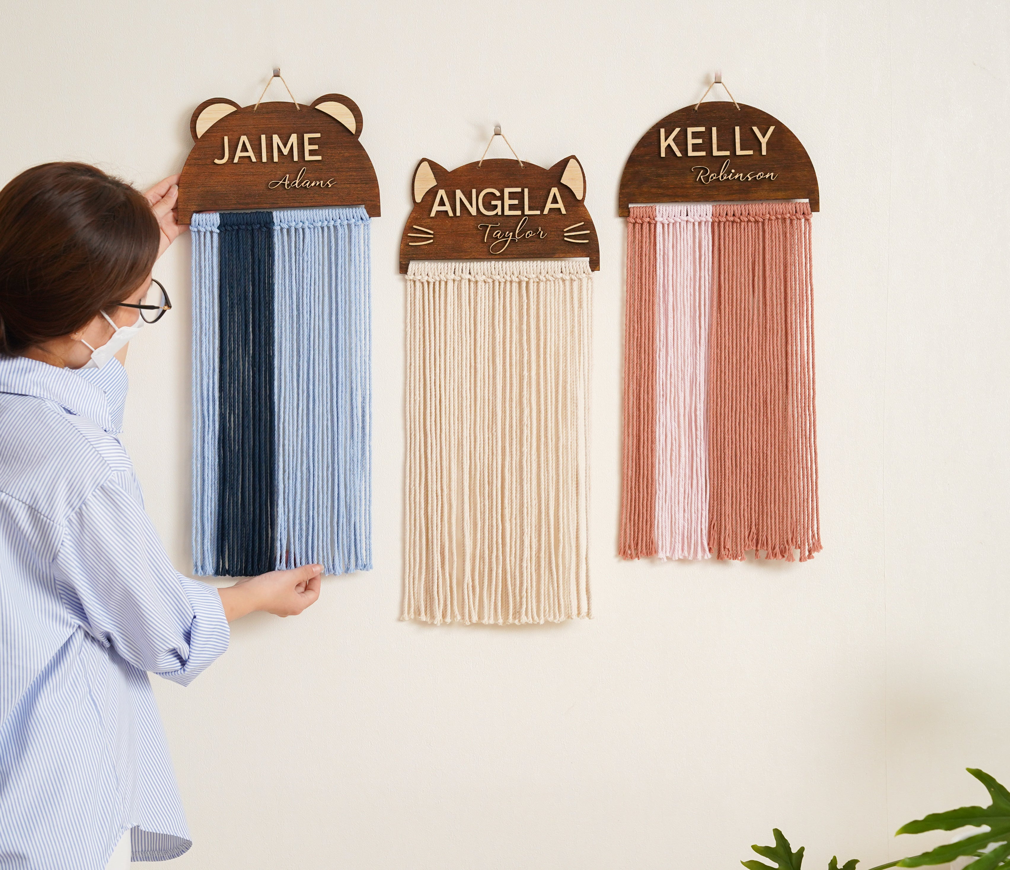 Personalized Name Sign Macrame Wall Hanging for Unique Wall Decor