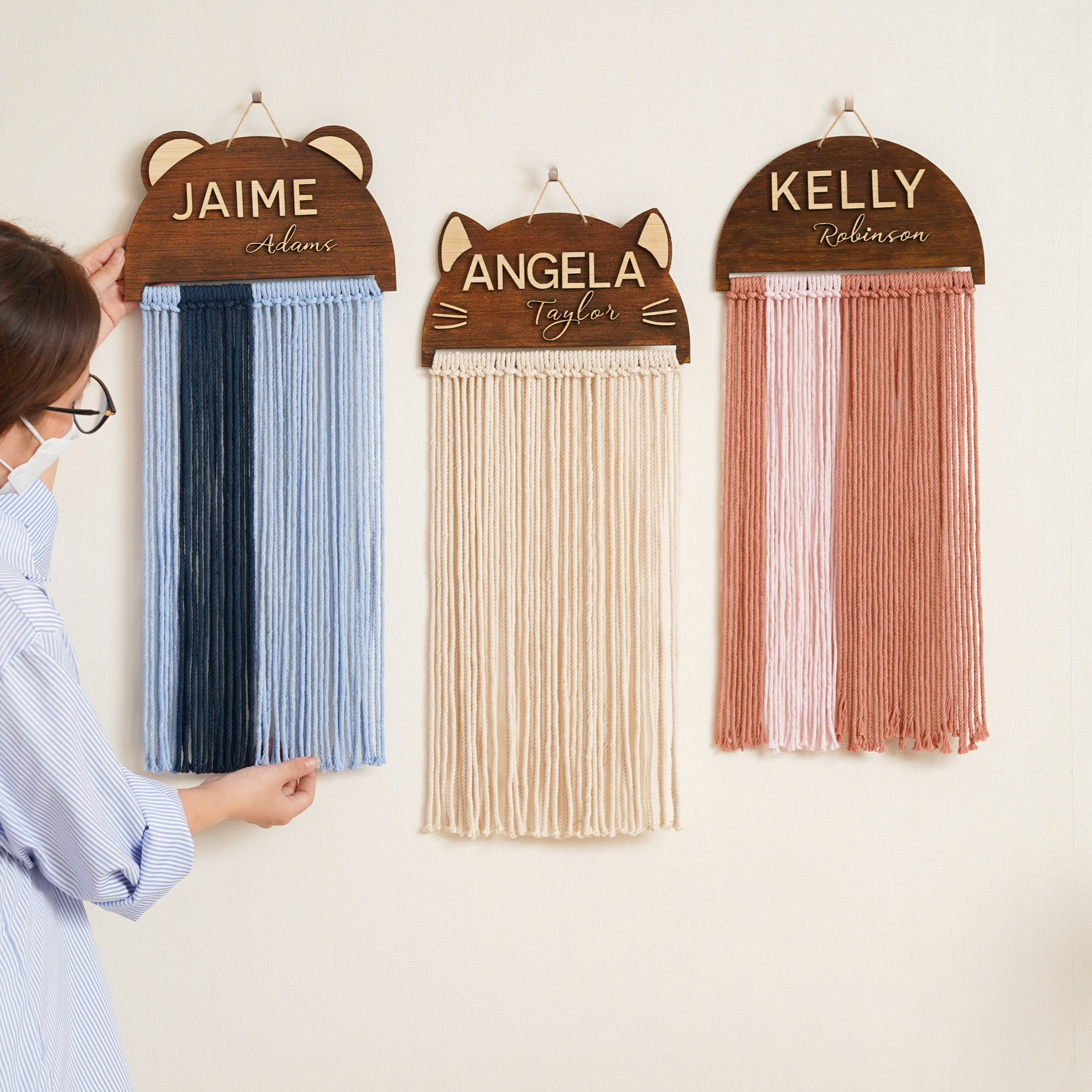 Personalized Name Sign Macrame Wall Hanging for Unique Wall Decor