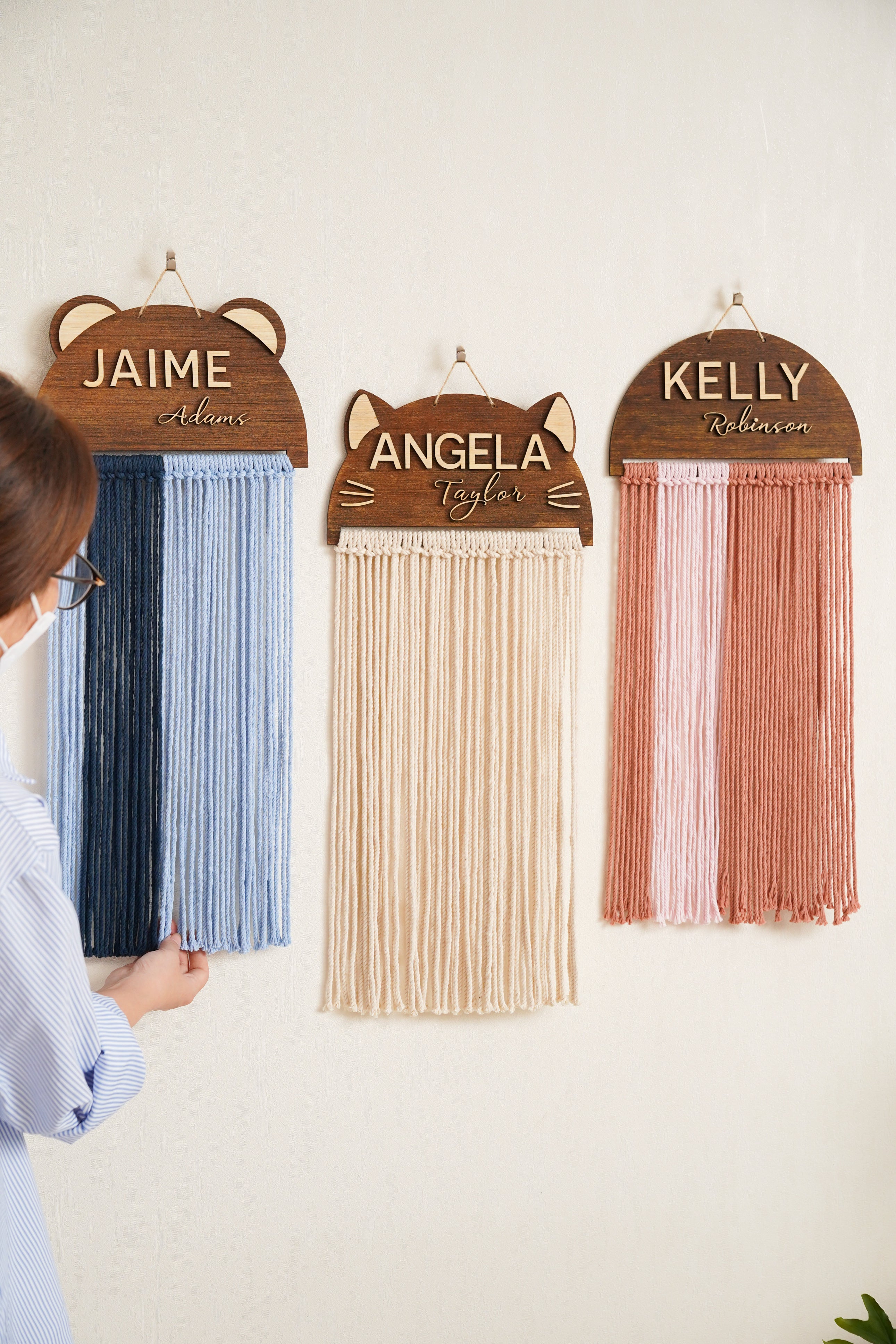 Personalized Name Sign Macrame Wall Hanging for Unique Wall Decor