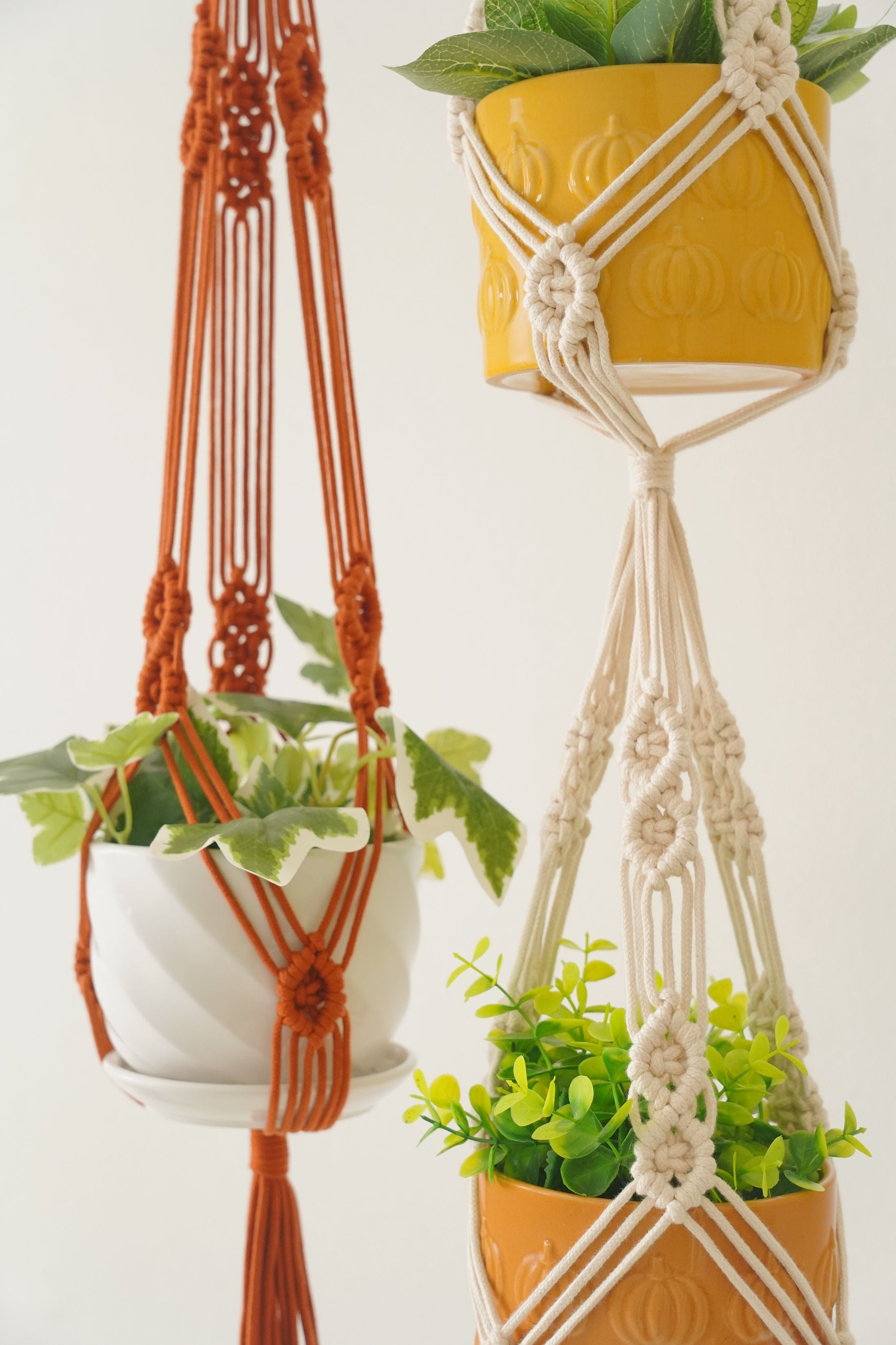 Macrame Plant Hanger with Macrame Cord for Hanging Plants I31